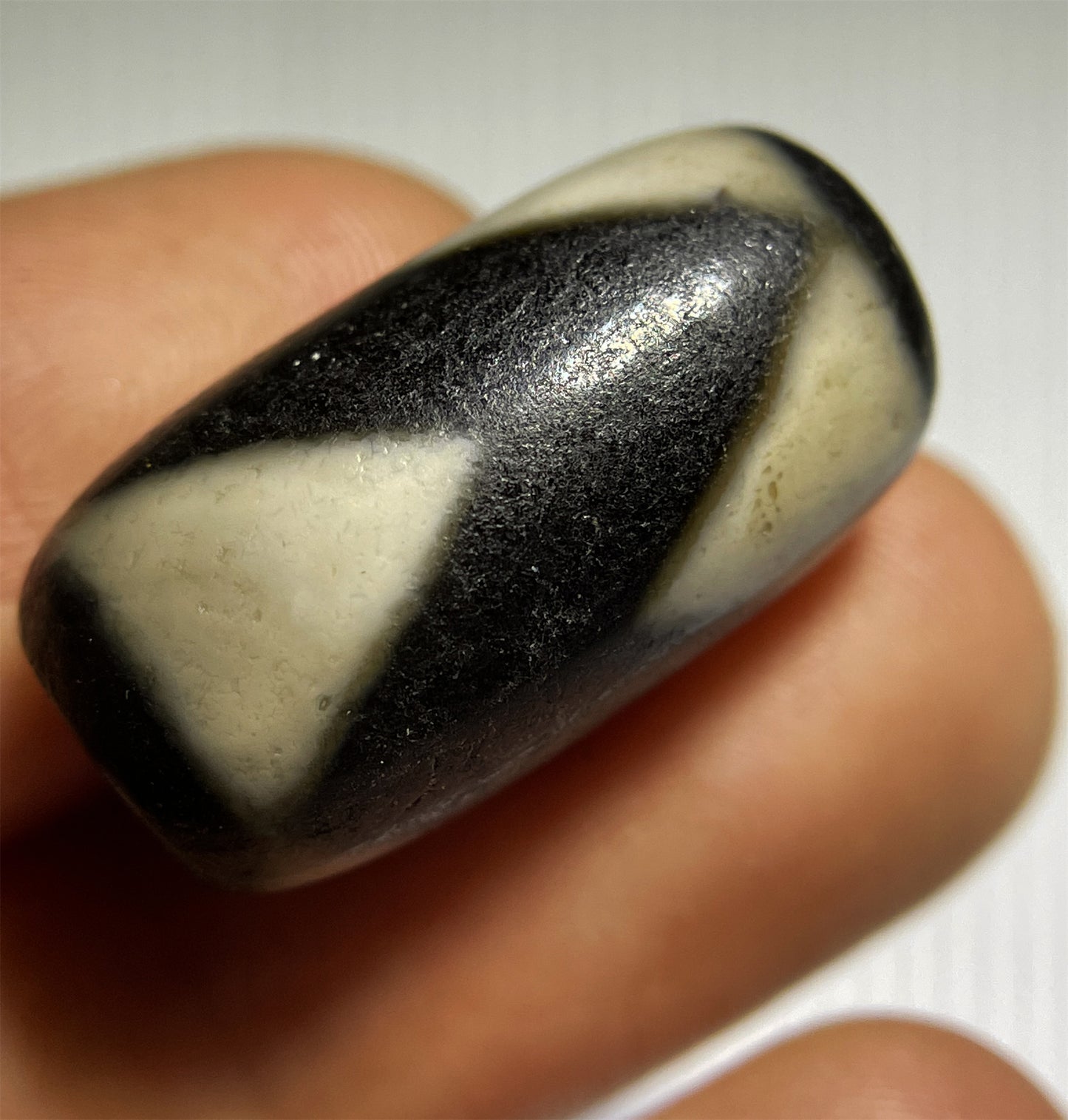Tibetan Ancient Real Tiger Tooth Dzi Bead Amulet Himalayas Pendant Water Wave Genuine Agate Gzi Talisman