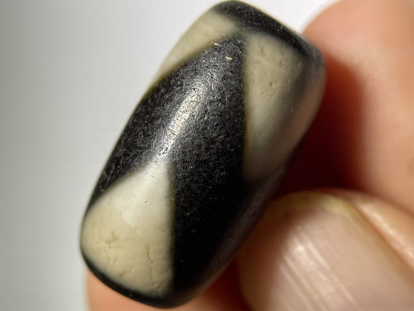 Tibetan Ancient Real Tiger Tooth Dzi Bead Amulet Himalayas Pendant Water Wave Genuine Agate Gzi Talisman