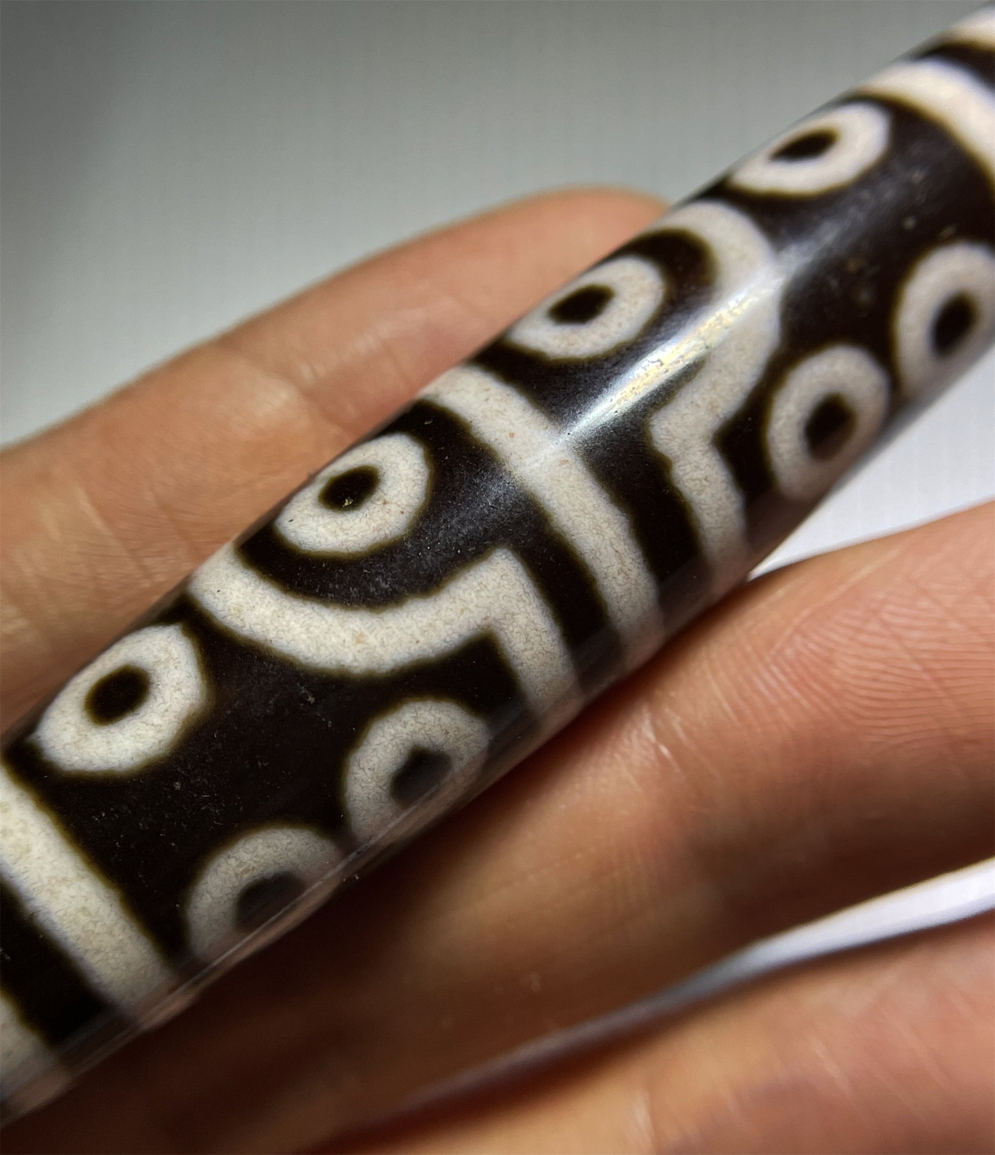 Tibetan Ancient Sixteen Eyes Dzi Bead Amulet Pendant Real Himalayas Pure 16 Eyed Cinnabar Gzi Genuine Old Antique Agate Talisman
