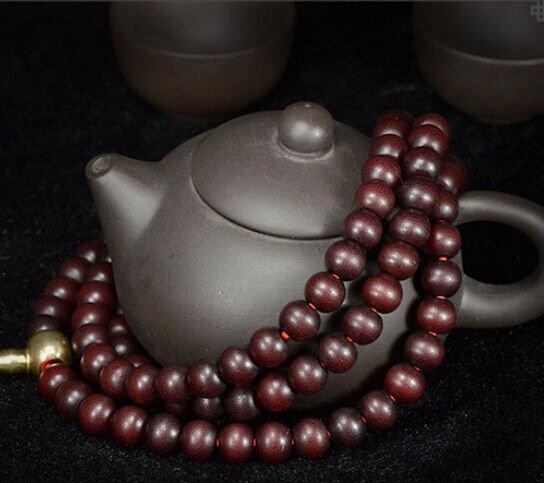 Tibetan Old Antique Bodhi Seeds Mala Prayer Beads Bracelet 108 Rosary Himalayas Amulet