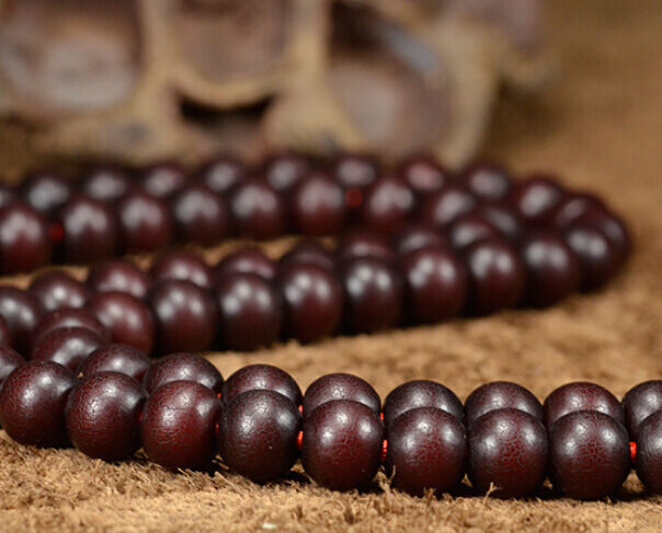 Tibetan Old Antique Bodhi Seeds Mala Prayer Beads Bracelet 108 Rosary Himalayas Amulet