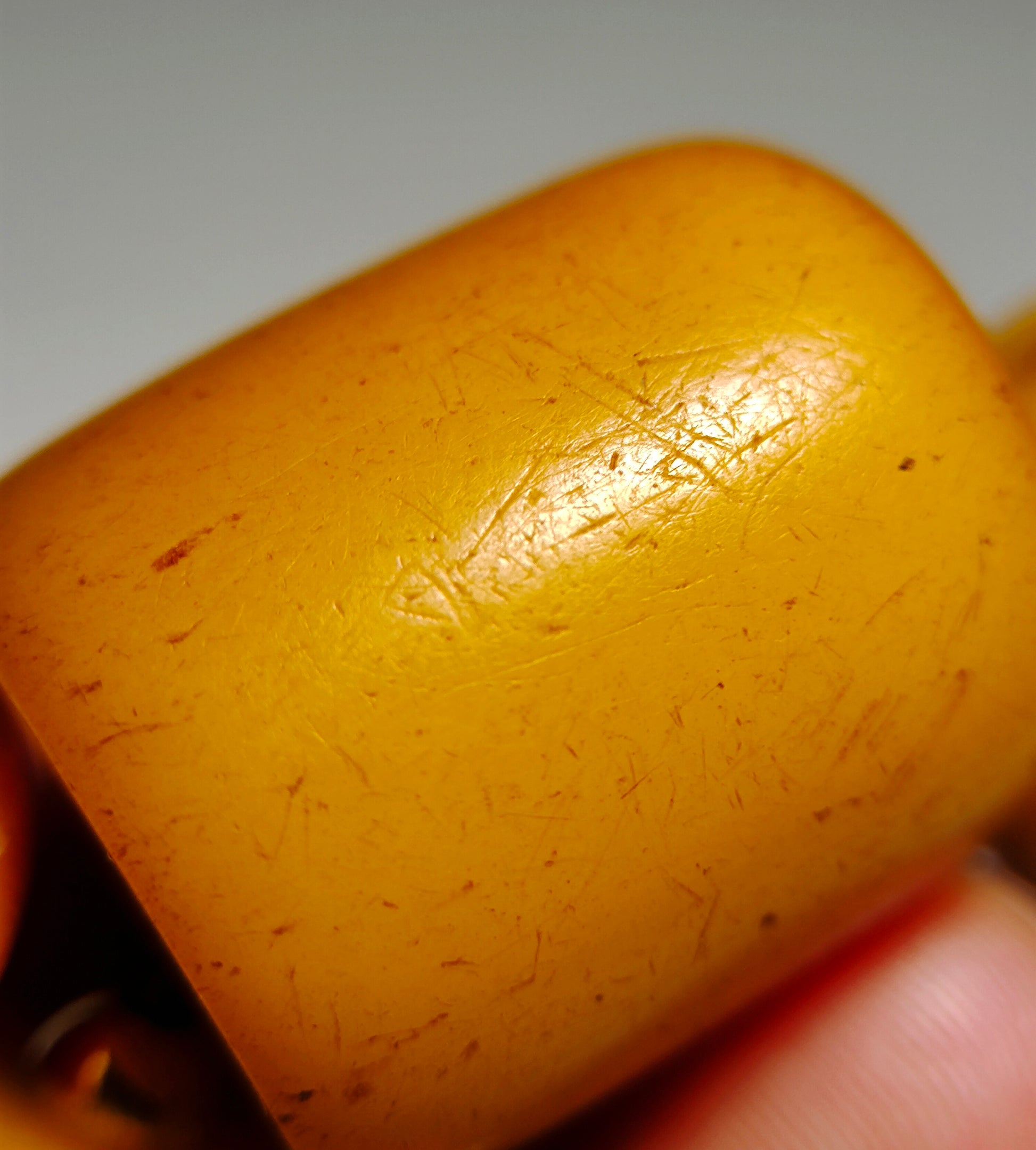 Tibetan Old Antique Egg Yolk Amber Bracelet Butterscotch Beads Mala Prayer Rosary