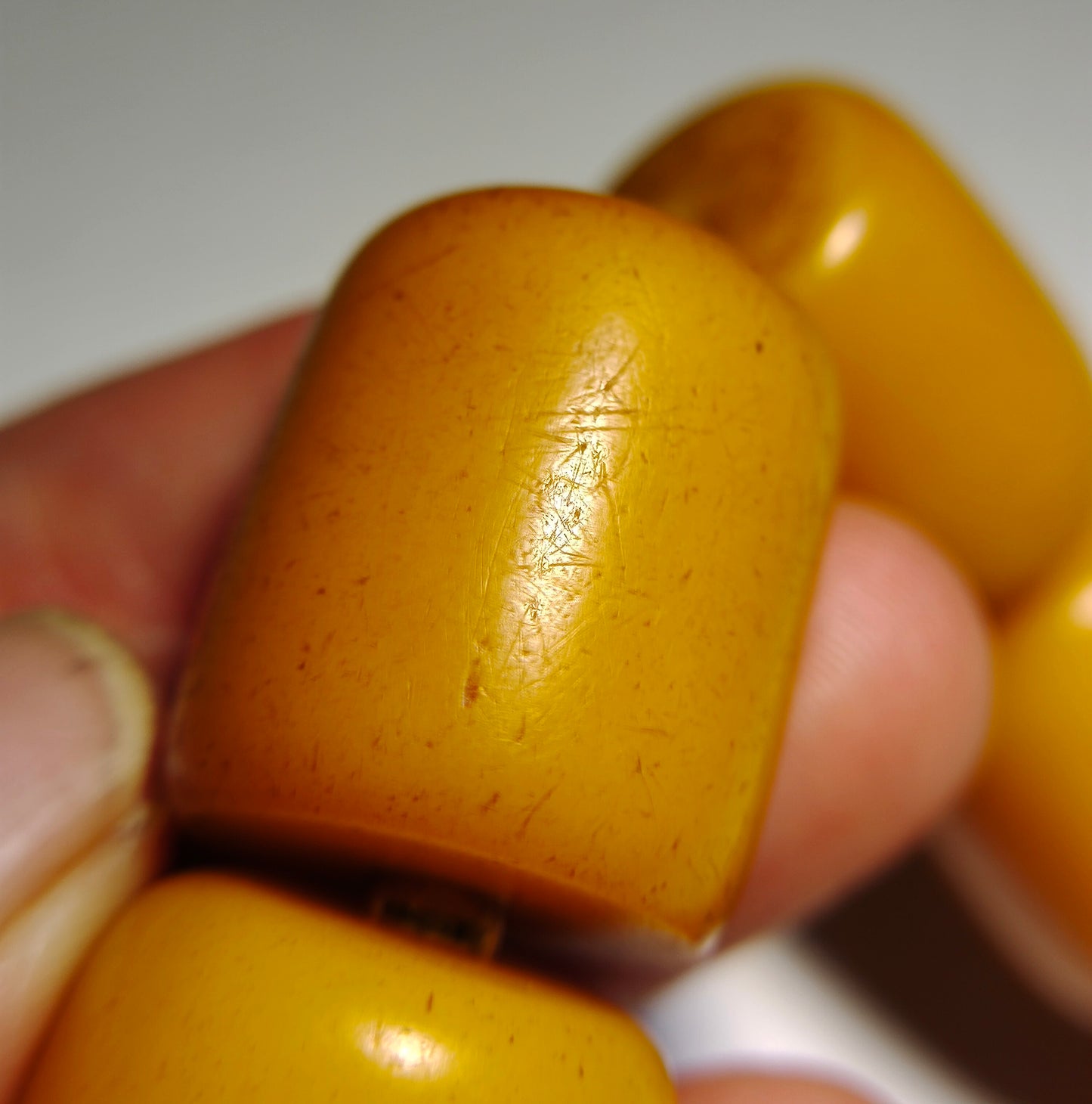 Tibetan Old Antique Egg Yolk Amber Bracelet Butterscotch Beads Mala Prayer Rosary