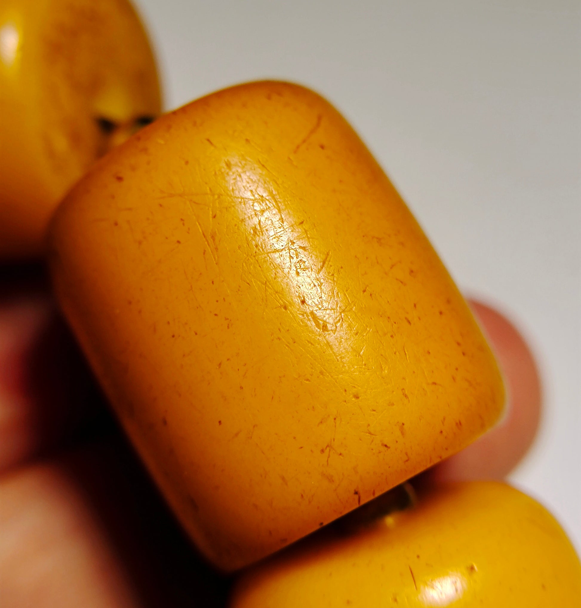 Tibetan Old Antique Egg Yolk Amber Bracelet Butterscotch Beads Mala Prayer Rosary