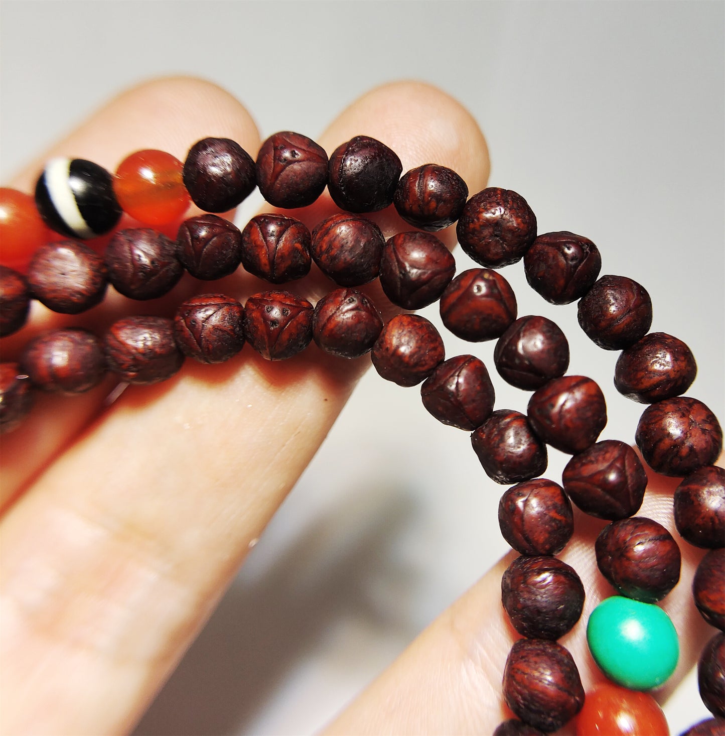 Tibetan Old Antique Phoenix Eye Bodhi Seeds Bracelet Mala Prayer Beads 108 Rosary Nepal Fengyan Puti Buddhism