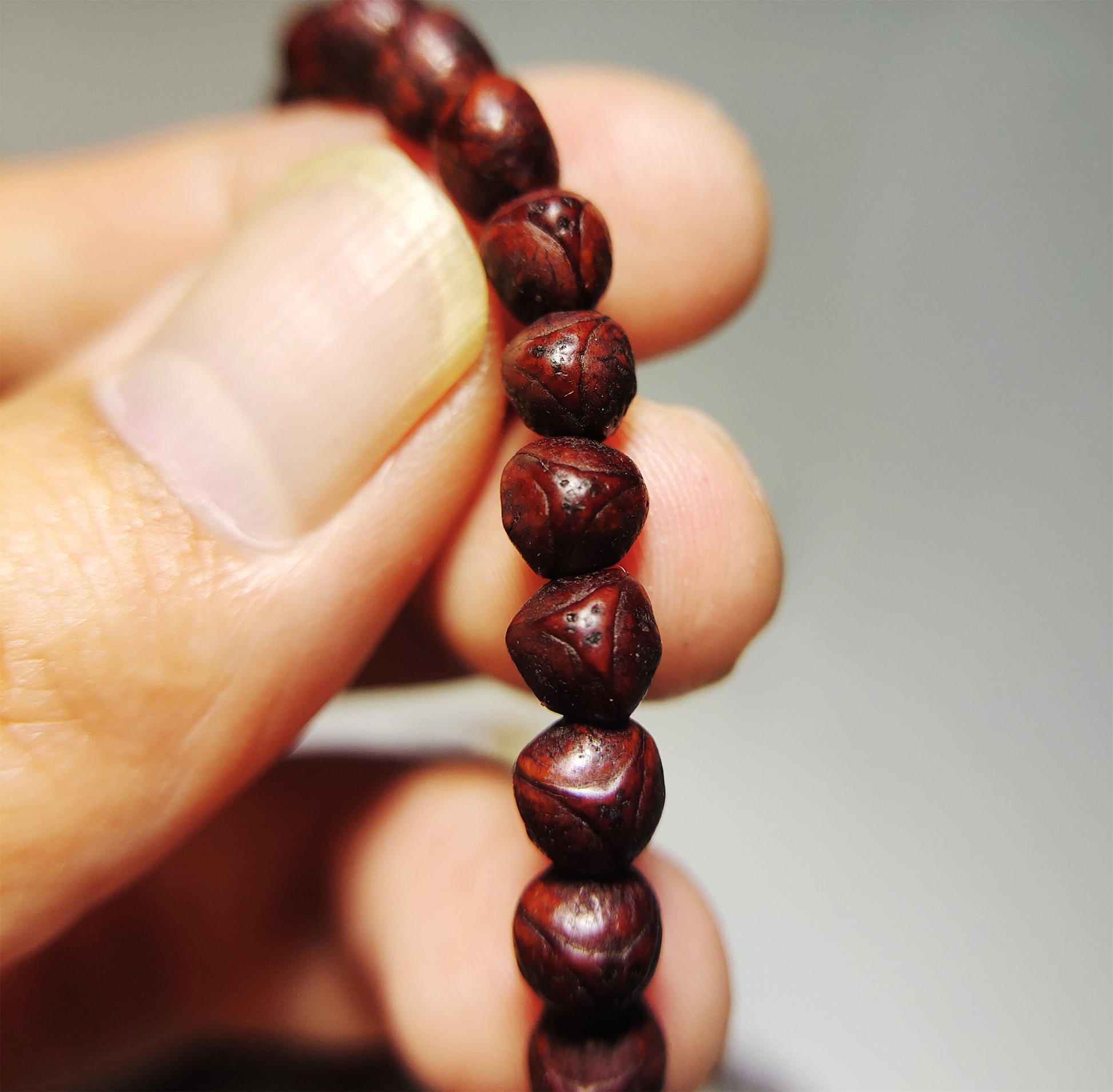 Tibetan Old Antique Phoenix Eye Bodhi Seeds Bracelet Mala Prayer Beads 108 Rosary Nepal Fengyan Puti Buddhism