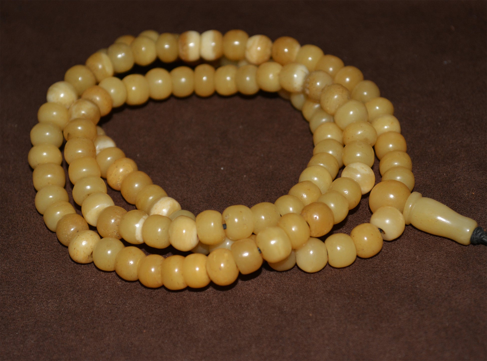 Tibetan Old Antique Yak Bone Skull Mala Prayer Beads Bracelet Amulet Real Kapala Rosary Necklace Lucky Talisman