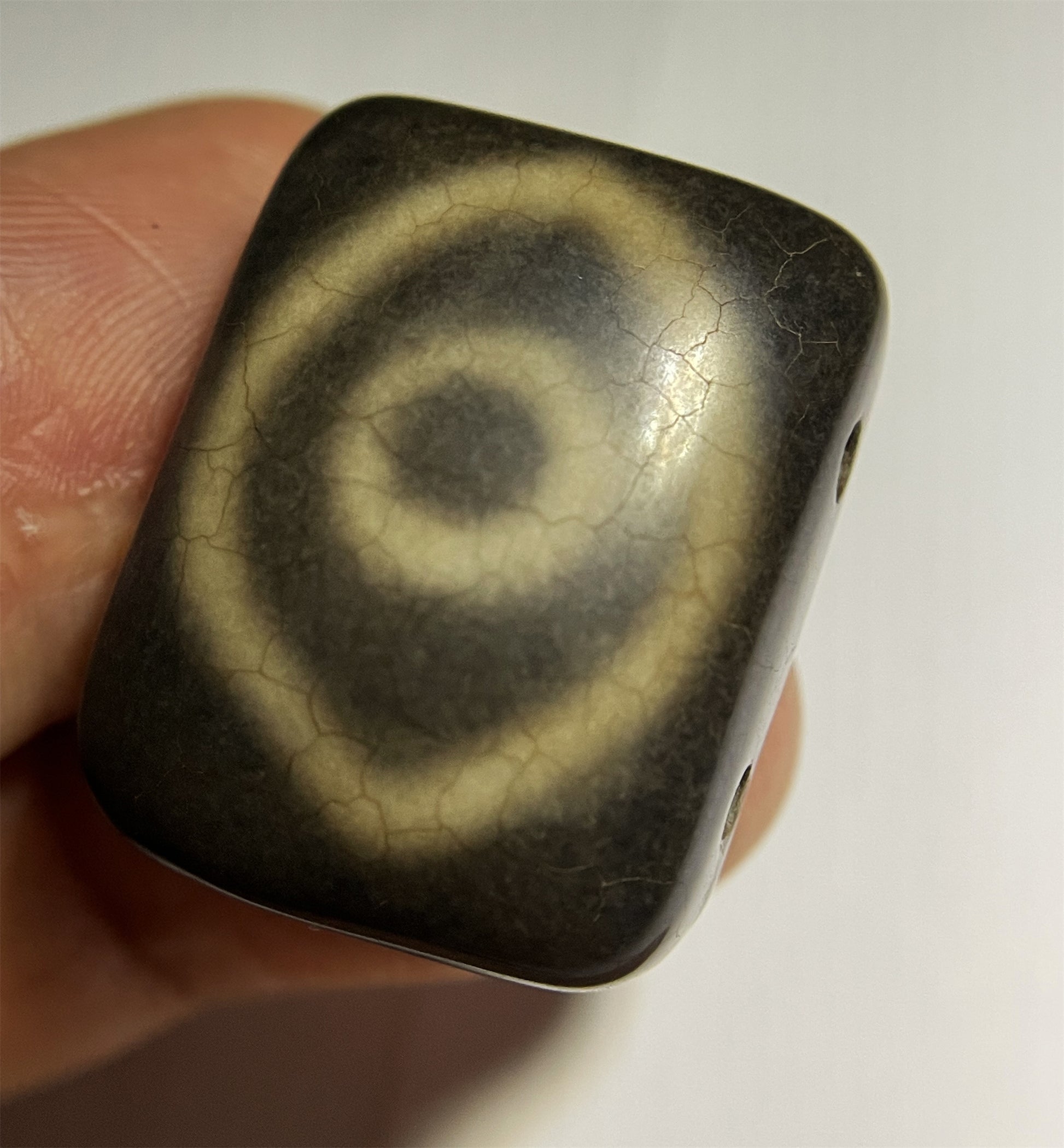 Tibetan Real Ancient Two Eyes Dzi Bead Amulet Himalayas Pendant Agate Pure Buddha's 2 Eyed Gzi Old Genuine Talisman Bracelet