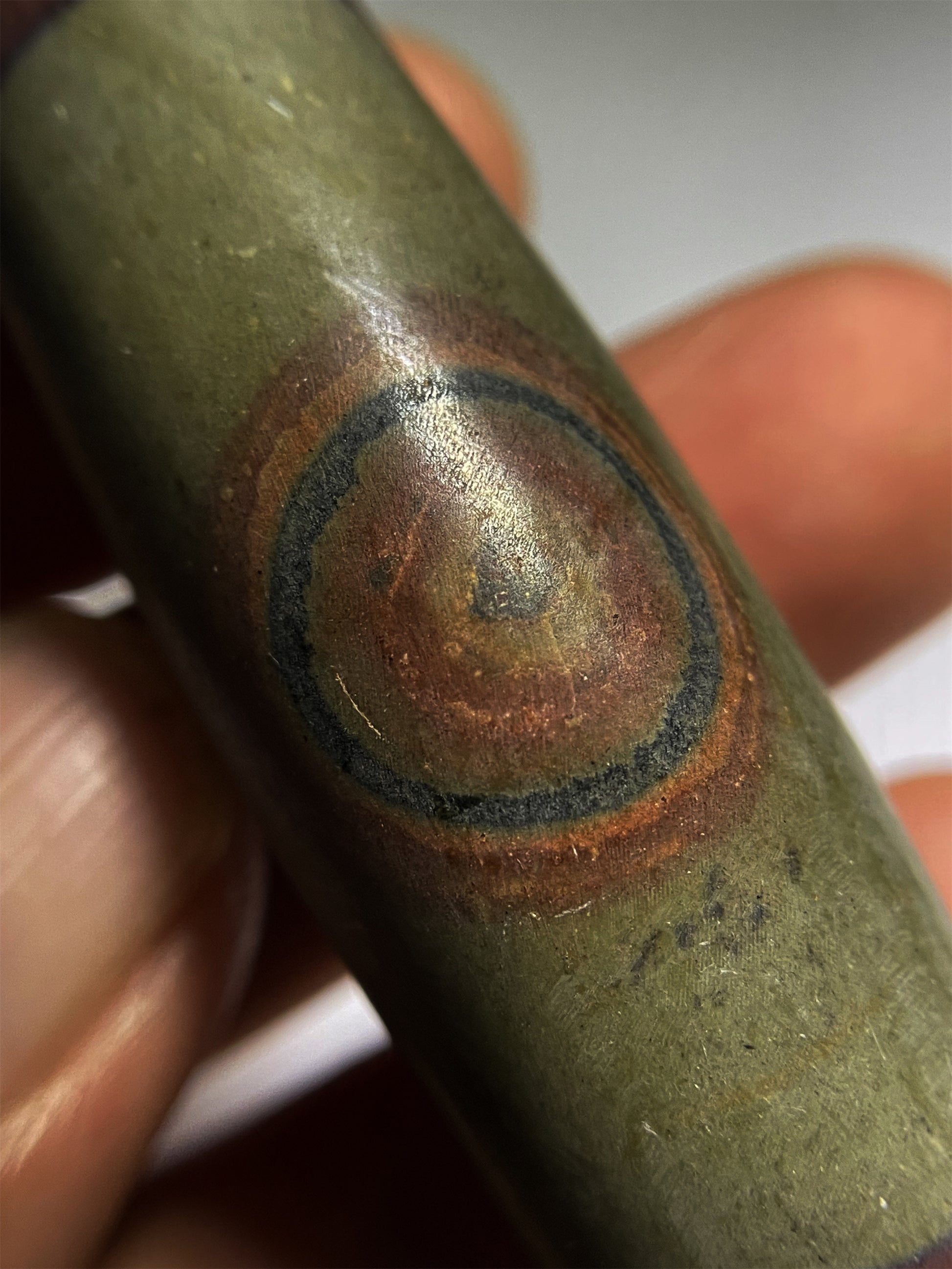 Tibetan Real Ancient Sky Buddha's Eye Dzi Bead Amulet Himalayas Pendant Agate Pure Two Eyed Gzi Old Genuine Talisman