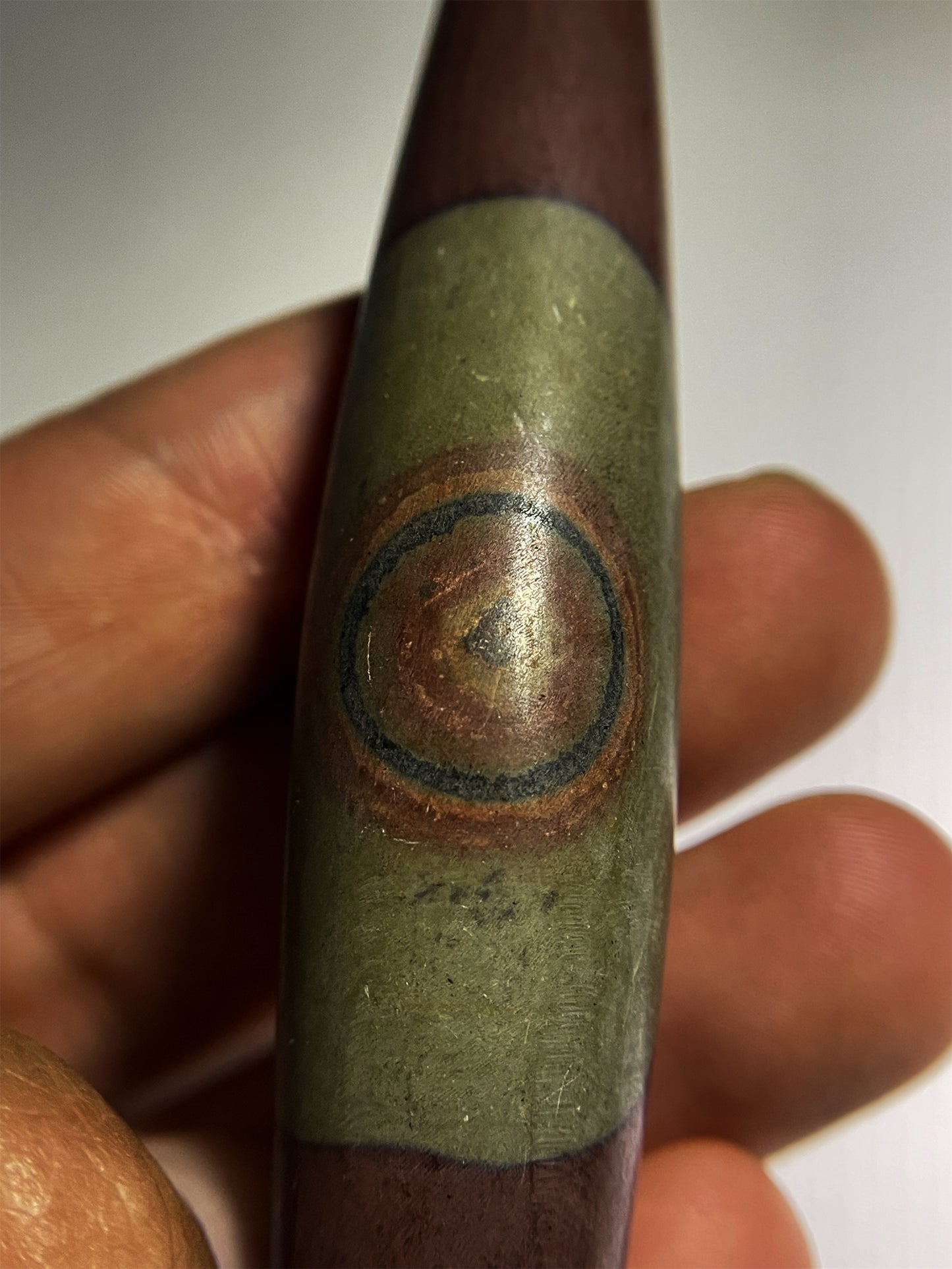 Tibetan Real Ancient Sky Buddha's Eye Dzi Bead Amulet Himalayas Pendant Agate Pure Two Eyed Gzi Old Genuine Talisman