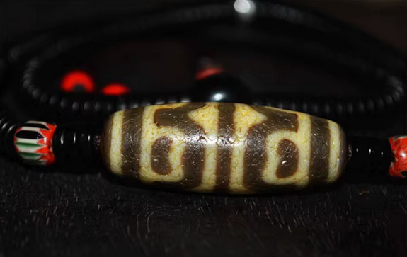 Tibetan Real Old Ancient Lotus Dzi Bead Amulet Pendant Himalayan Agate Pure Six Eyes Gzi Old Antique Talisman Bracelet
