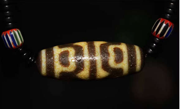 Tibetan Real Old Ancient Lotus Dzi Bead Amulet Pendant Himalayan Agate Pure Six Eyes Gzi Old Antique Talisman Bracelet
