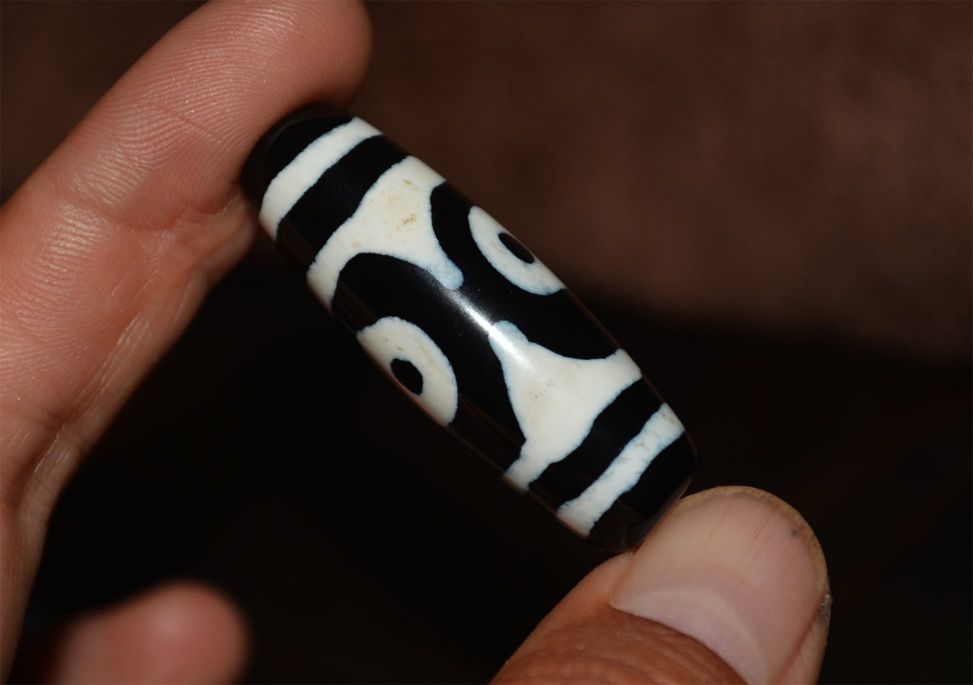 Tibetan Real Old Three Eyes Dzi Bead Amulet Himalayan Pendant Agate Pure 3 Eyed Gzi Antique Genuine Talisman Bracelet