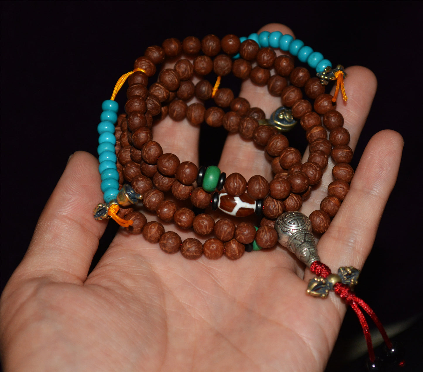 Tibetan Old Antique Phoenix Eye Bodhi Seeds Mala Prayer Beads Rosary Bracelet 108 Nepal Small Fengyan Puti Buddhism