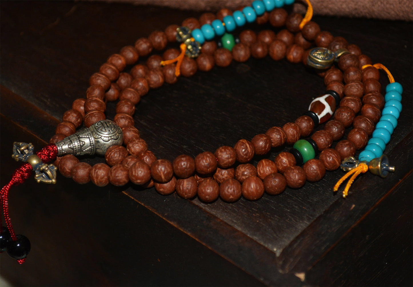 Tibetan Old Antique Phoenix Eye Bodhi Seeds Mala Prayer Beads Rosary Bracelet 108 Nepal Small Fengyan Puti Buddhism