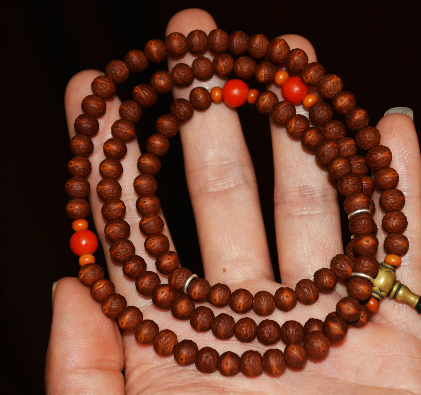 Tibetan Old Antique Phoenix Eye Bodhi Seeds Bracelet Mala Prayer Beads Rosary 108 Nepal Small Fengyan Puti Buddhism