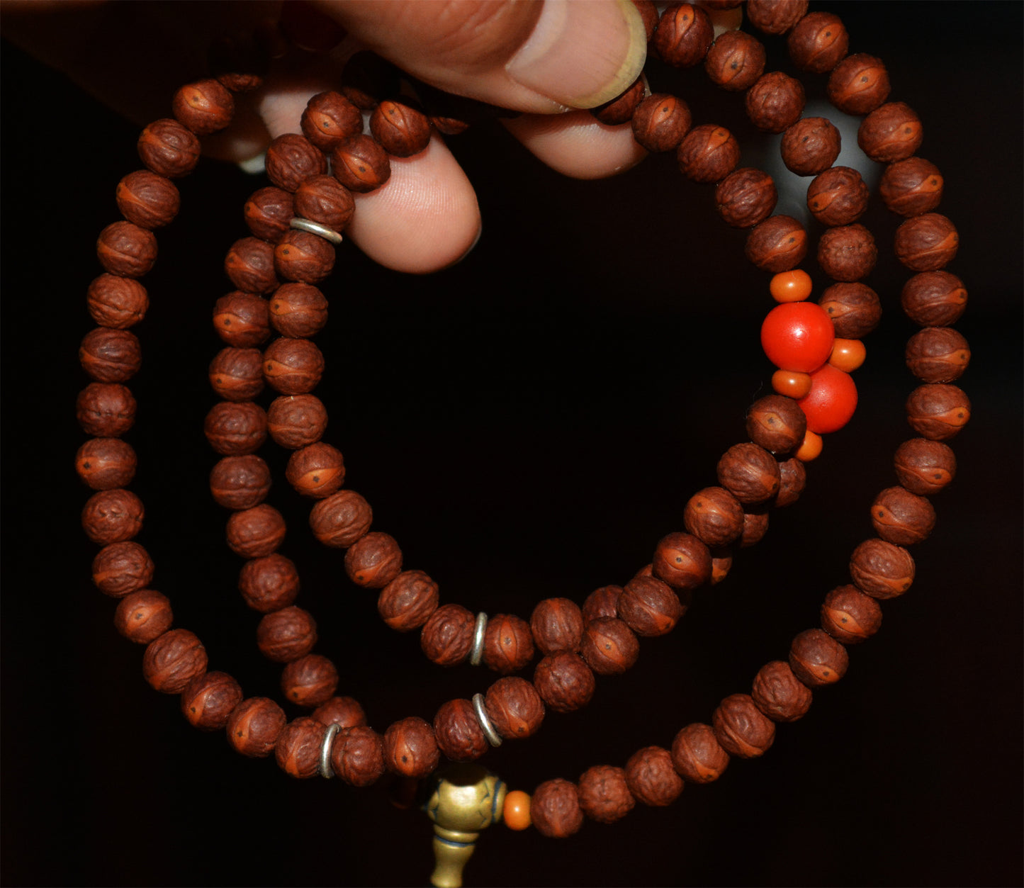 Tibetan Old Antique Phoenix Eye Bodhi Seeds Bracelet Mala Prayer Beads Rosary 108 Nepal Small Fengyan Puti Buddhism