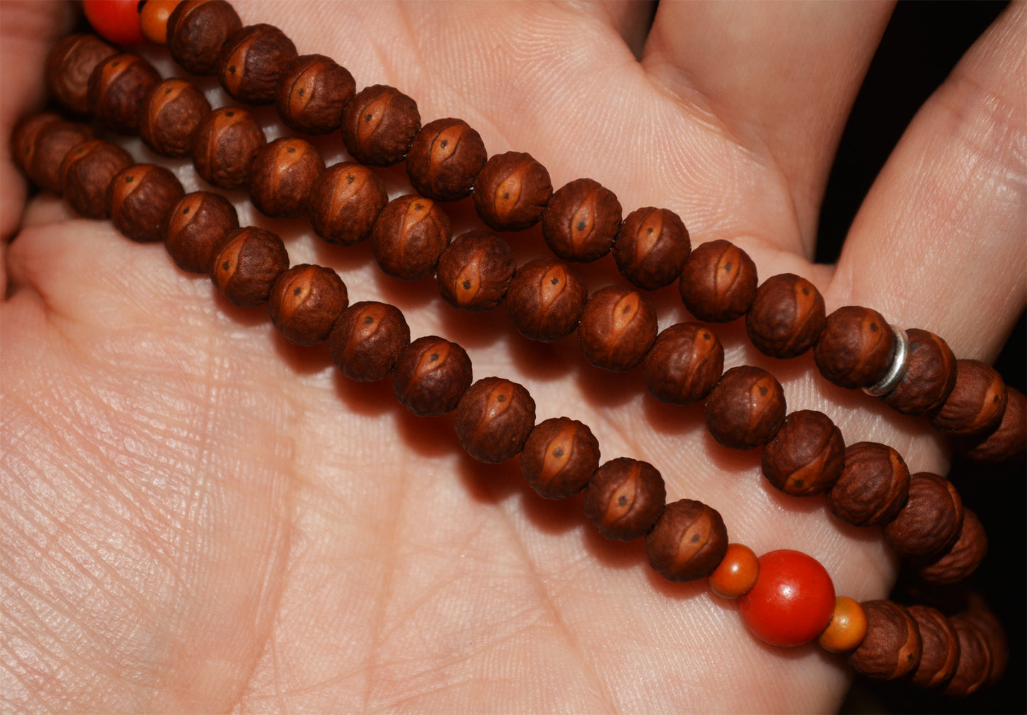 Tibetan Old Antique Phoenix Eye Bodhi Seeds Bracelet Mala Prayer Beads Rosary 108 Nepal Small Fengyan Puti Buddhism