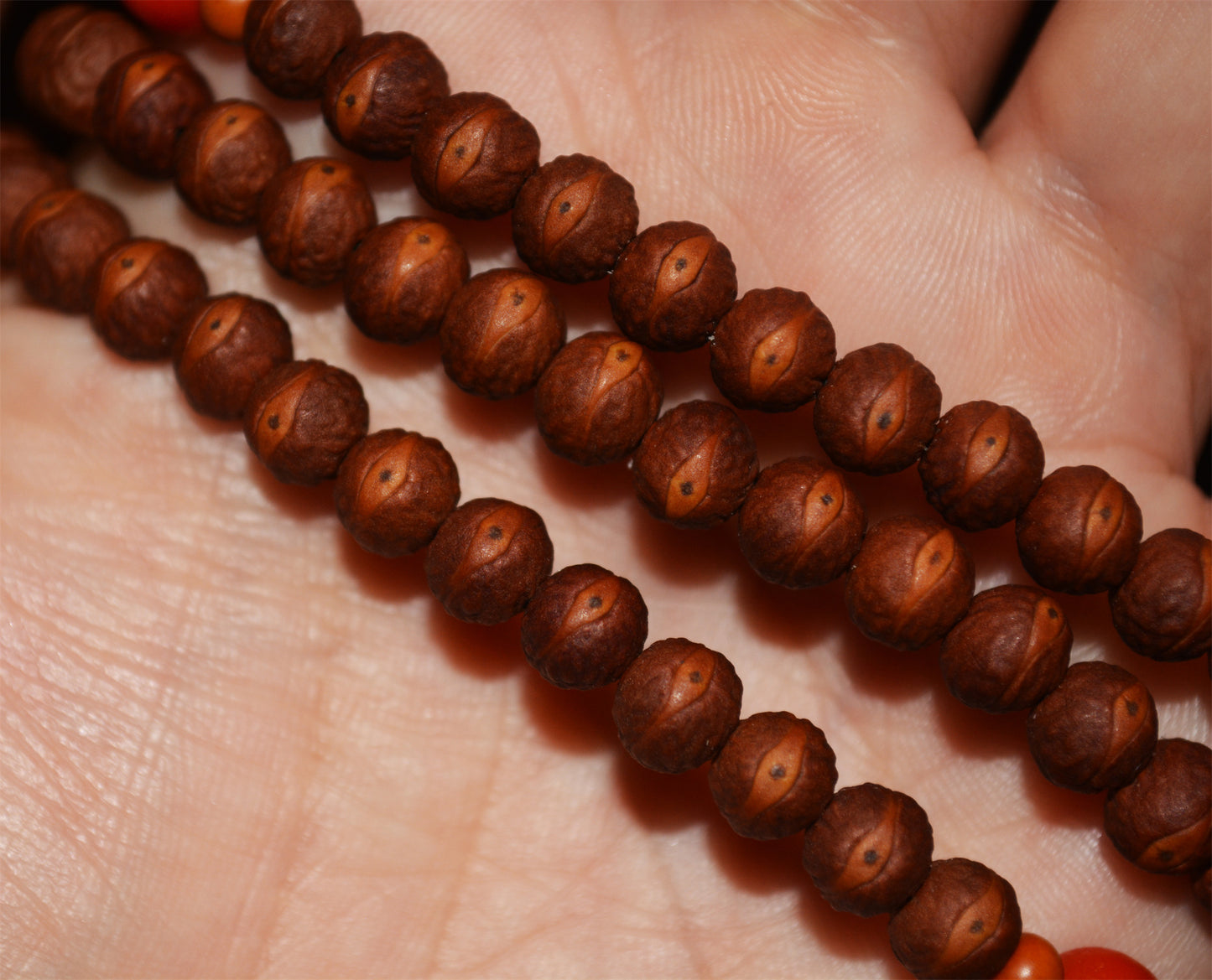 Tibetan Old Antique Phoenix Eye Bodhi Seeds Bracelet Mala Prayer Beads Rosary 108 Nepal Small Fengyan Puti Buddhism
