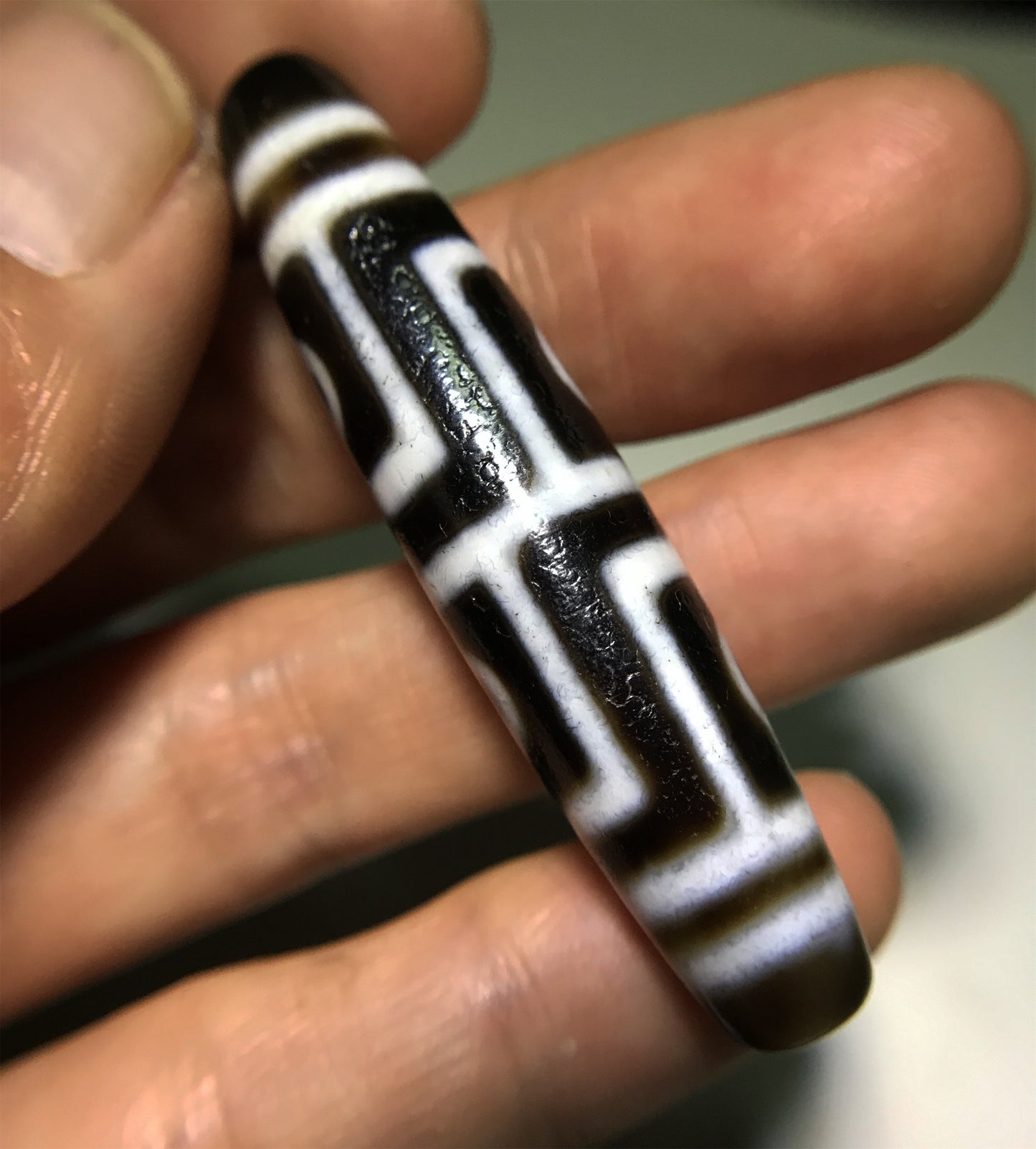 real ancient tibetan four eyes dzi bead amulet pendant genuine himalaya agate old antique 4 eyed pure gzi talisman