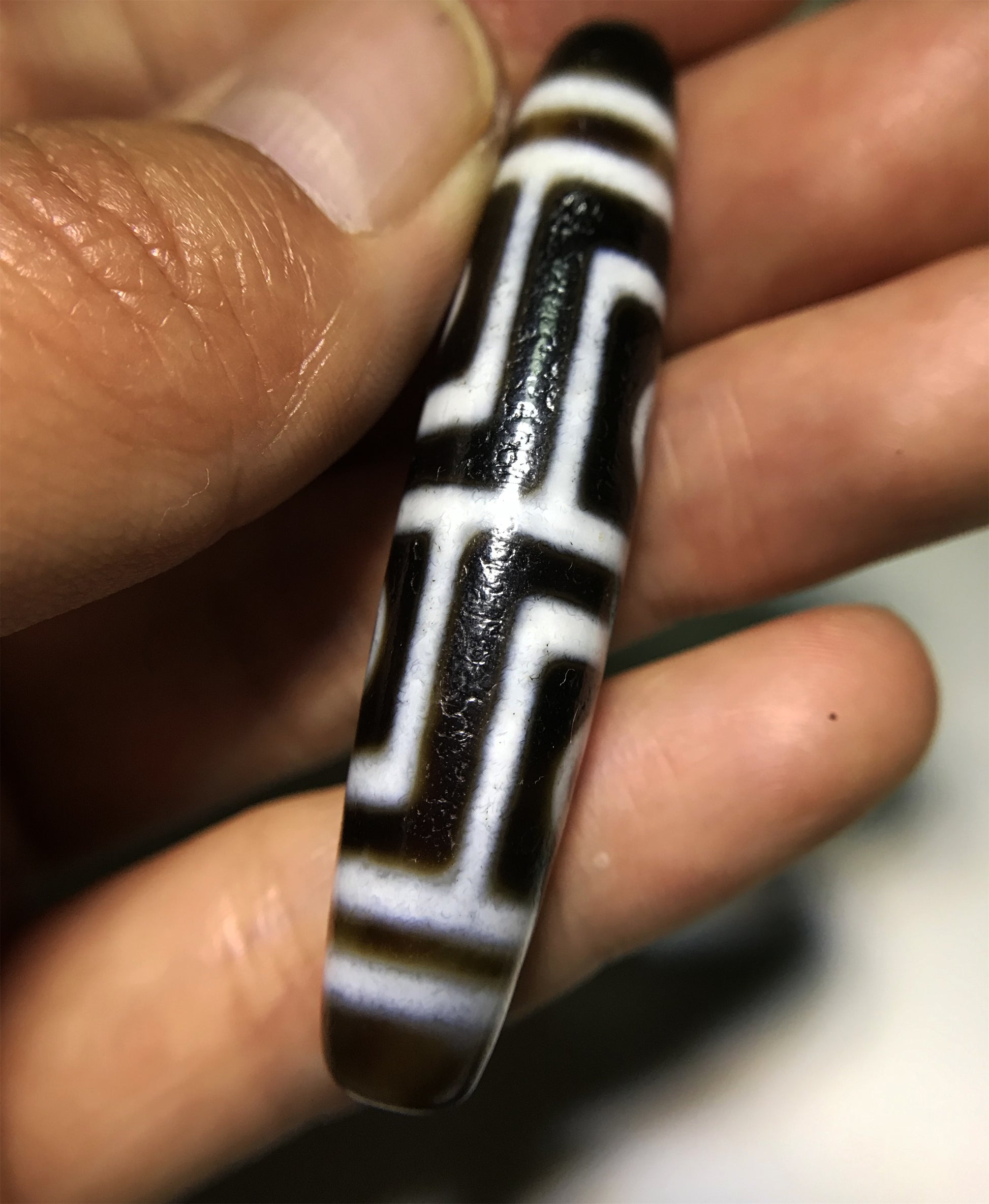 real ancient tibetan four eyes dzi bead amulet pendant genuine himalaya agate old antique 4 eyed pure gzi talisman