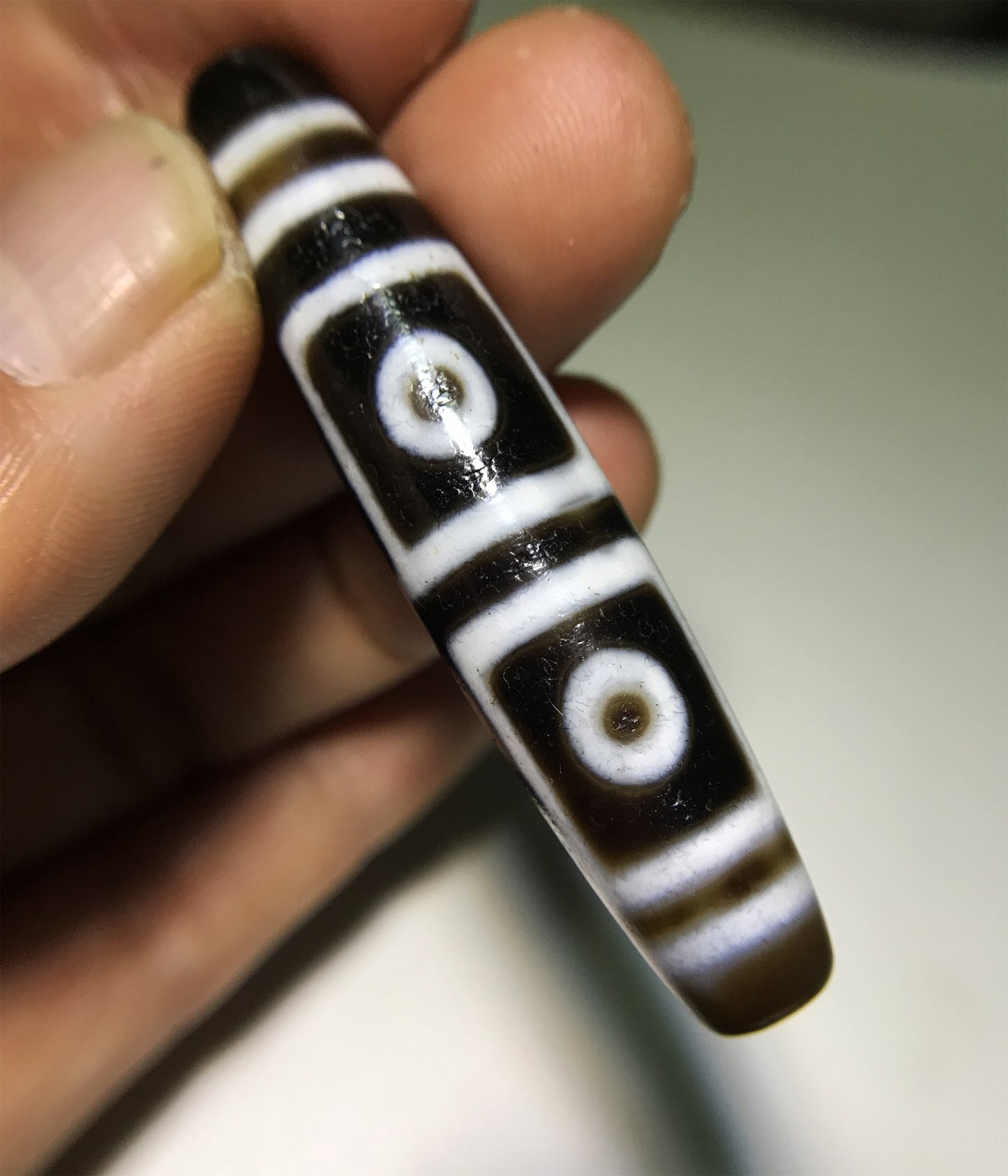 real ancient tibetan four eyes dzi bead amulet pendant genuine himalaya agate old antique 4 eyed pure gzi talisman