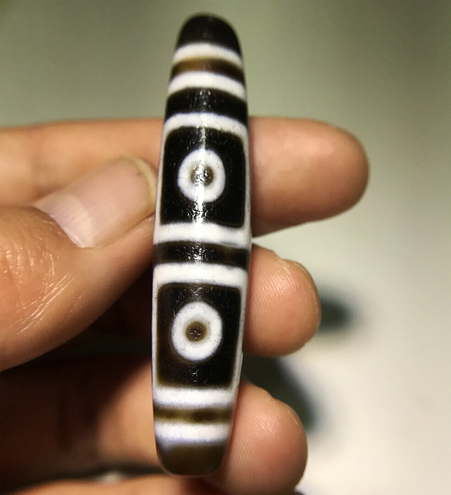 real ancient tibetan four eyes dzi bead amulet pendant genuine himalaya agate old antique 4 eyed pure gzi talisman