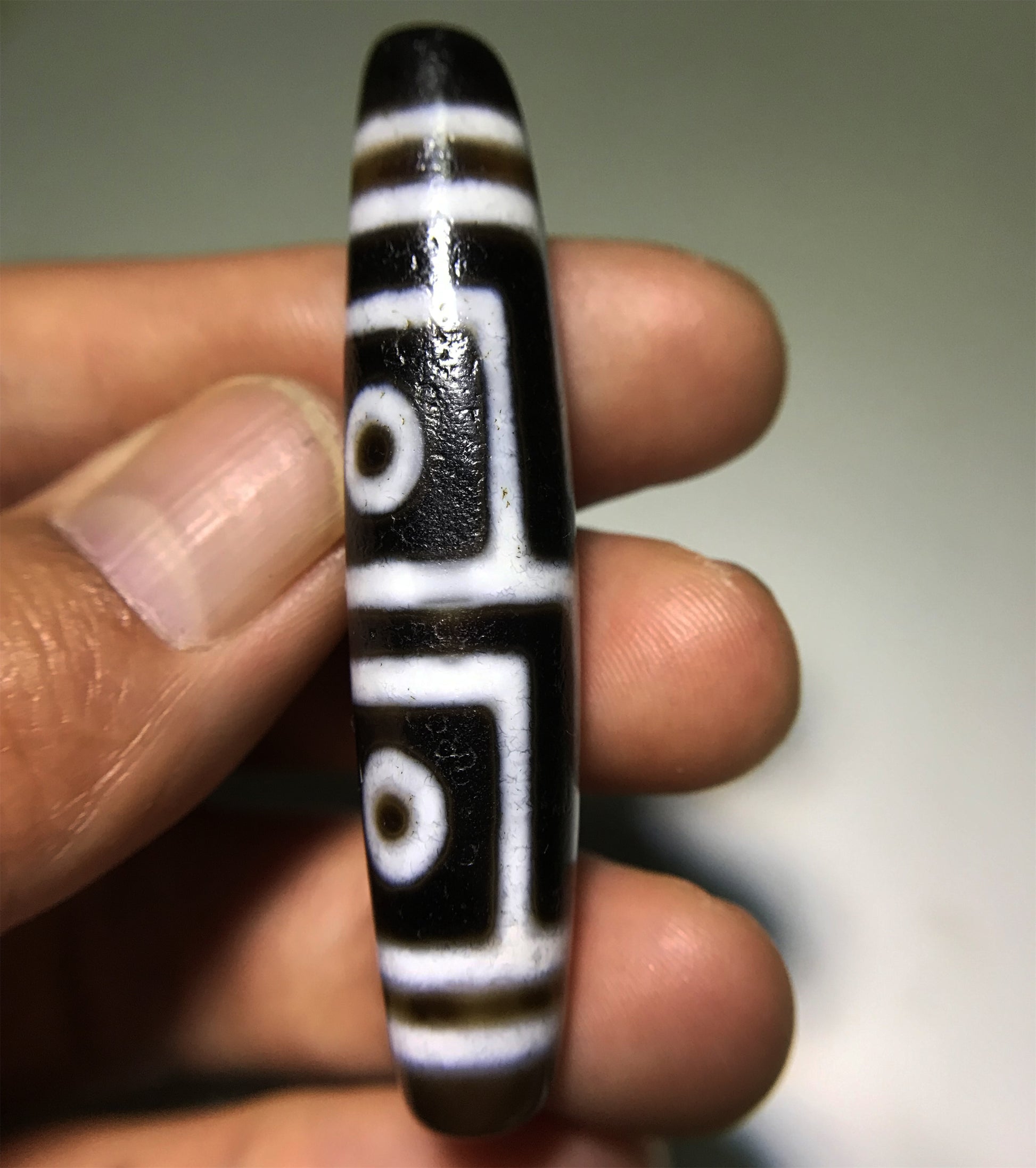 real ancient tibetan four eyes dzi bead amulet pendant genuine himalaya agate old antique 4 eyed pure gzi talisman