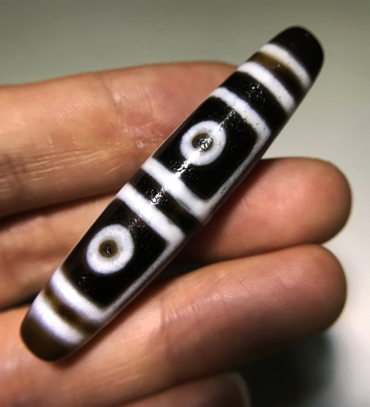 real ancient tibetan four eyes dzi bead amulet pendant genuine himalaya agate old antique 4 eyed pure gzi talisman