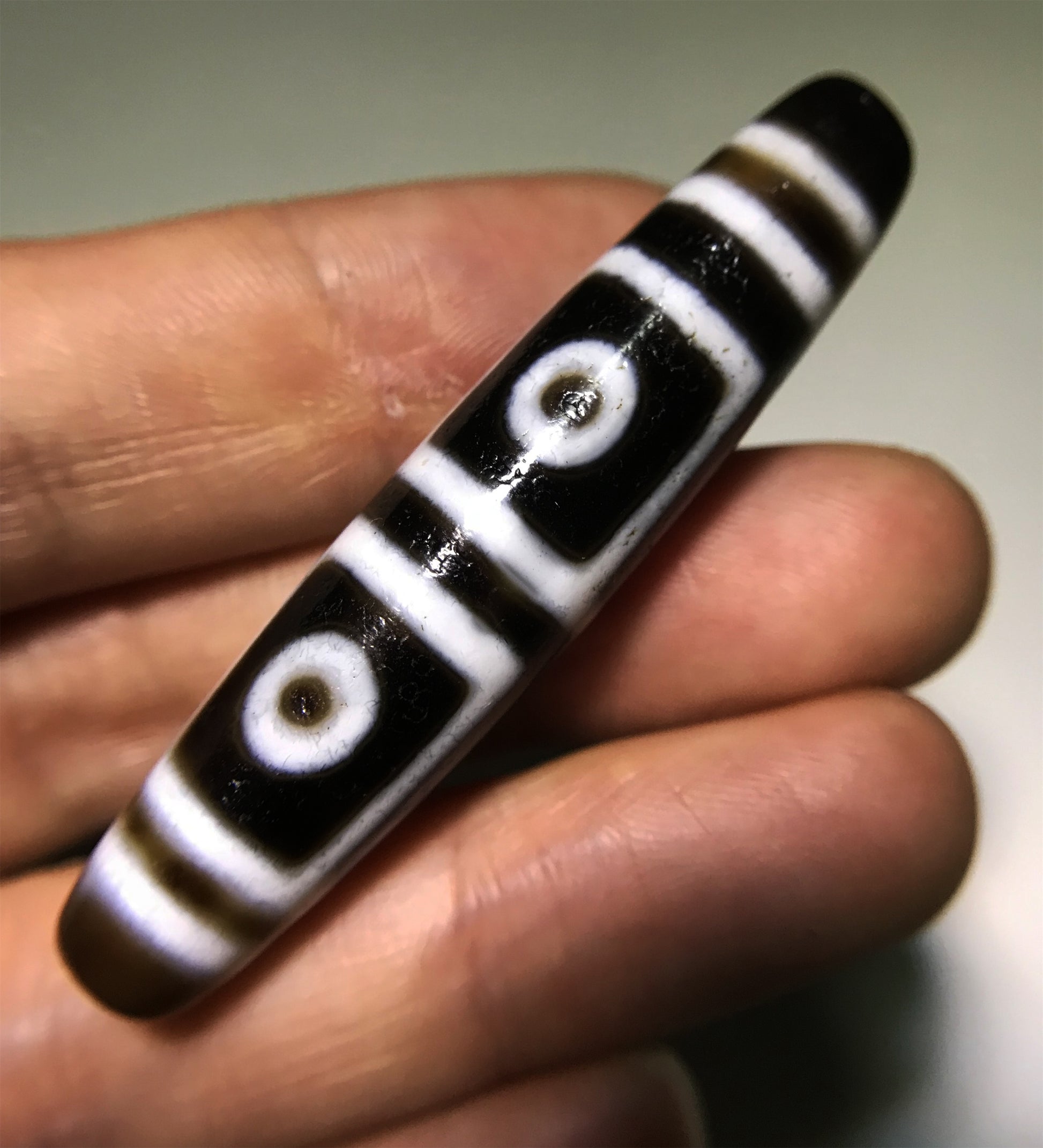 real ancient tibetan four eyes dzi bead amulet pendant genuine himalaya agate old antique 4 eyed pure gzi talisman