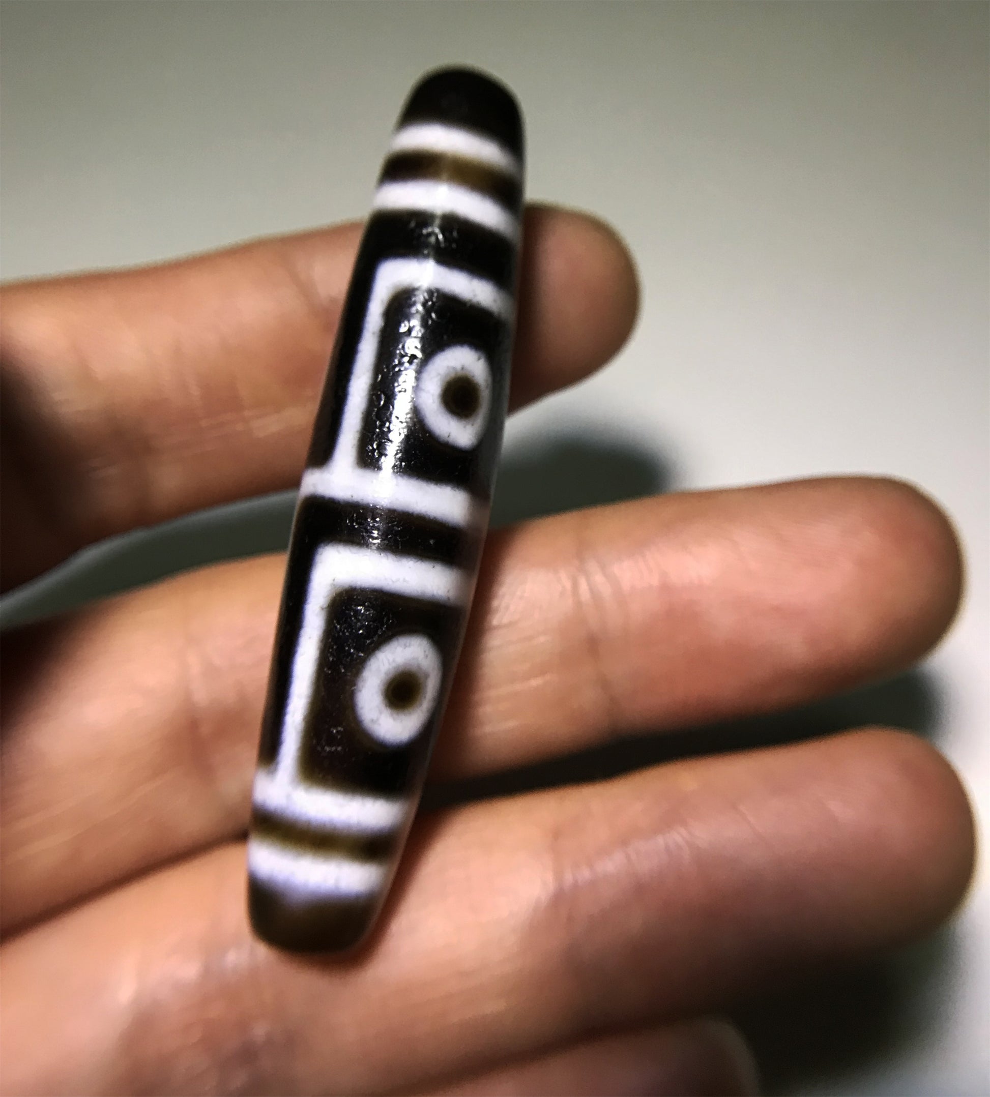 real ancient tibetan four eyes dzi bead amulet pendant genuine himalaya agate old antique 4 eyed pure gzi talisman