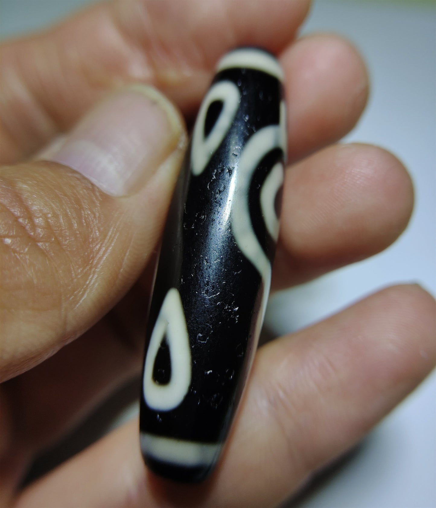 real ancient tibetan four eyes ruyi dzi bead amulet pendant genuine old antique himalaya agate pure special 4 gzi talisman