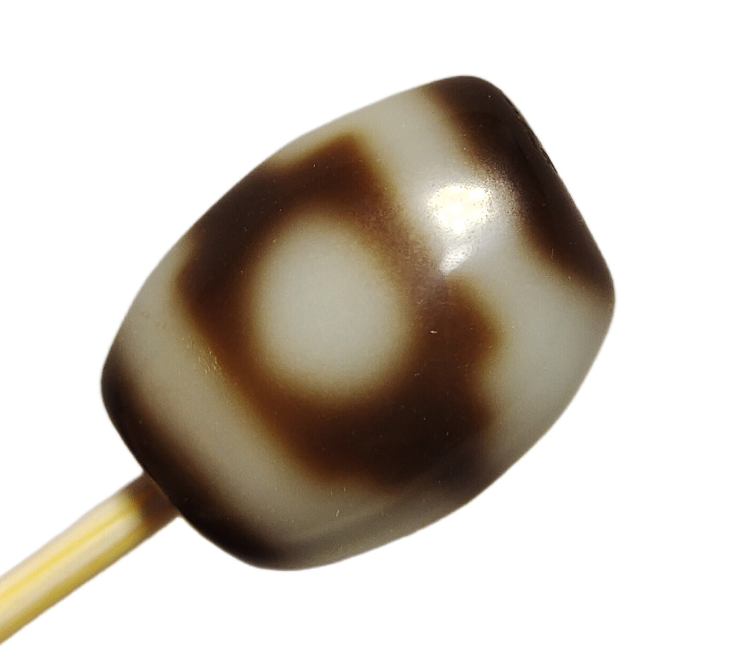 real ancient tibetan two eyed dzi bead amulet pendant genuine old antique himalaya agate pure 2 eyes gzi talisman