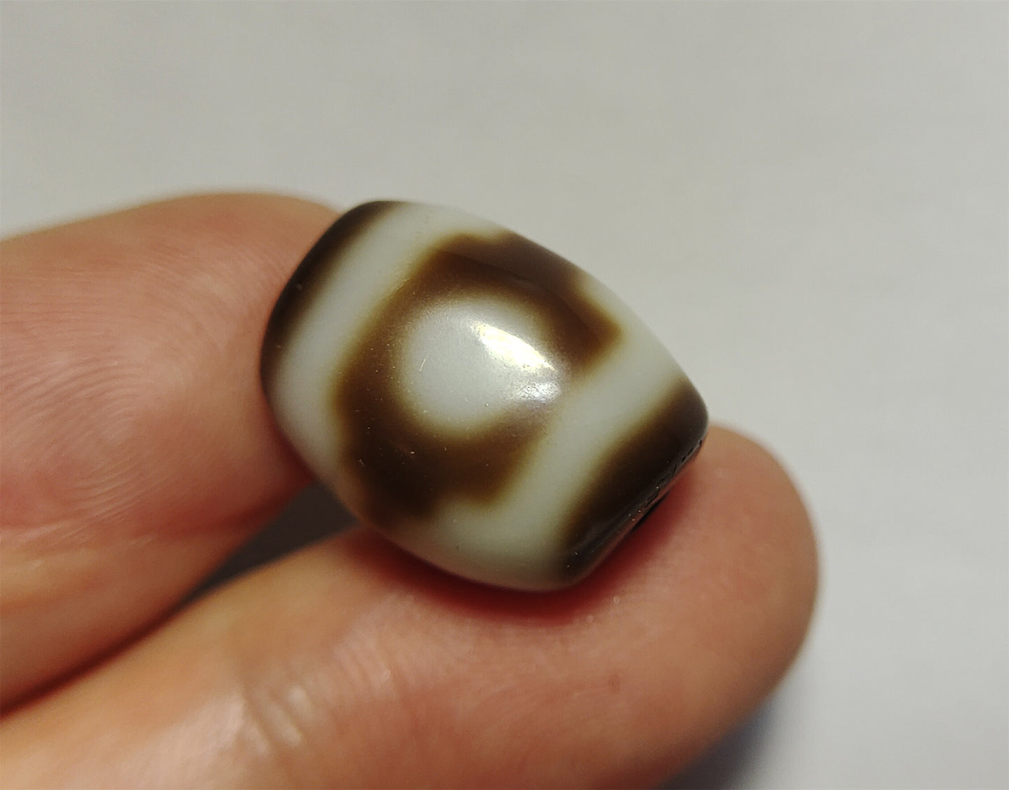 real ancient tibetan two eyed dzi bead amulet pendant genuine old antique himalaya agate pure 2 eyes gzi talisman