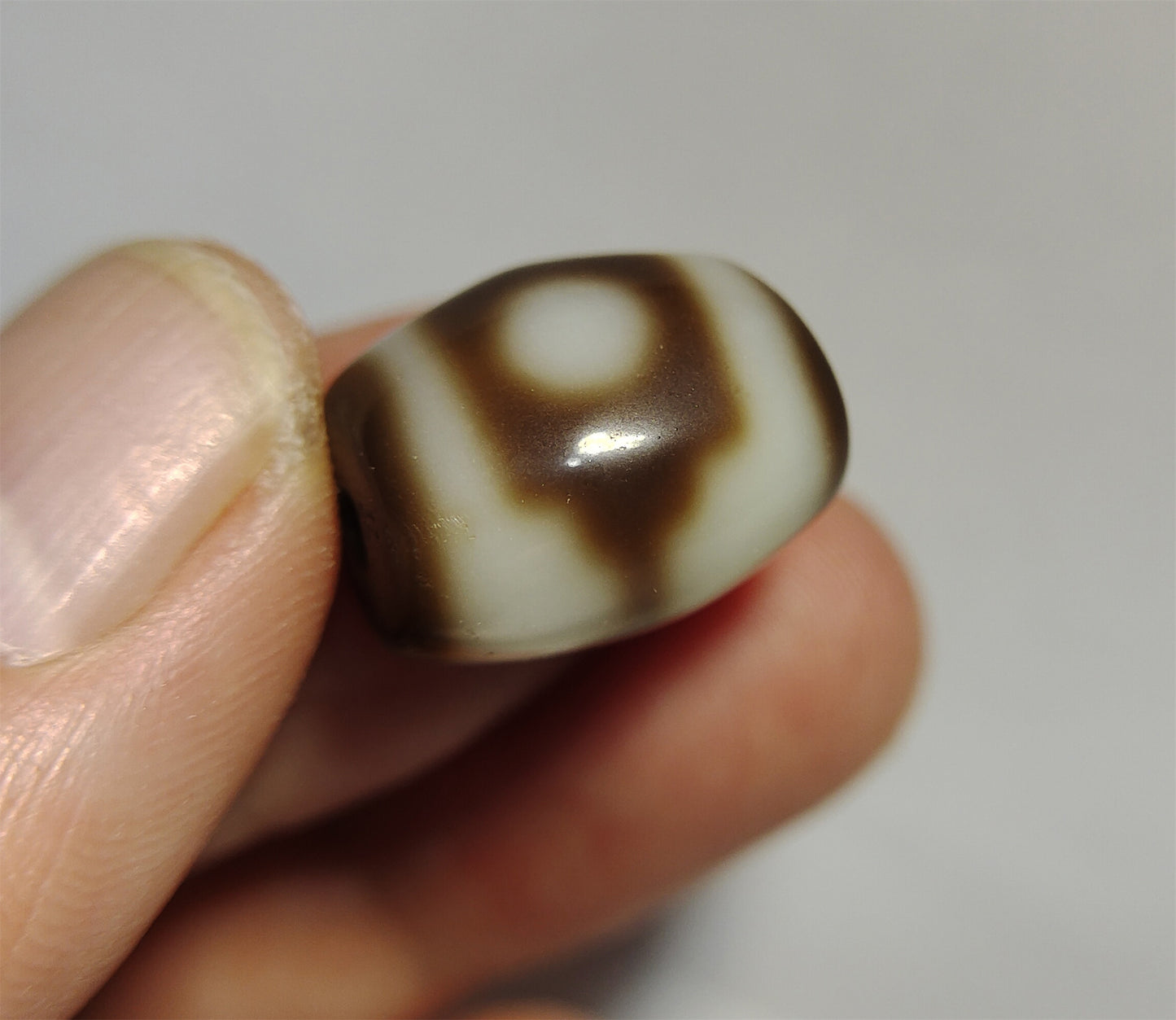 real ancient tibetan two eyed dzi bead amulet pendant genuine old antique himalaya agate pure 2 eyes gzi talisman