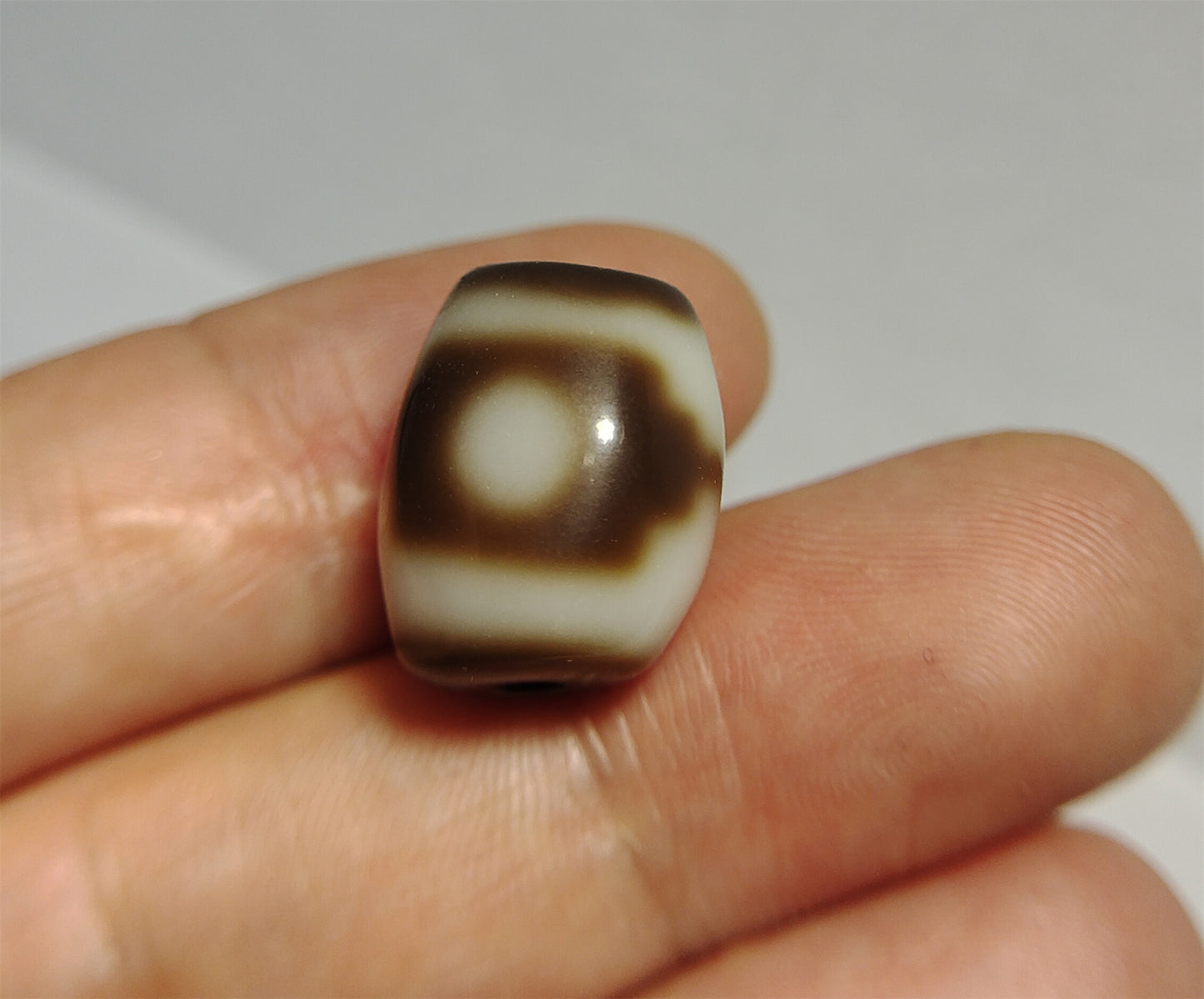 real ancient tibetan two eyed dzi bead amulet pendant genuine old antique himalaya agate pure 2 eyes gzi talisman