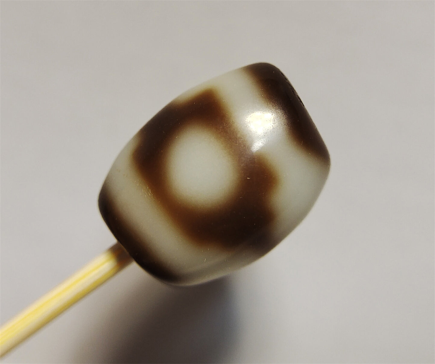 real ancient tibetan two eyed dzi bead amulet pendant genuine old antique himalaya agate pure 2 eyes gzi talisman