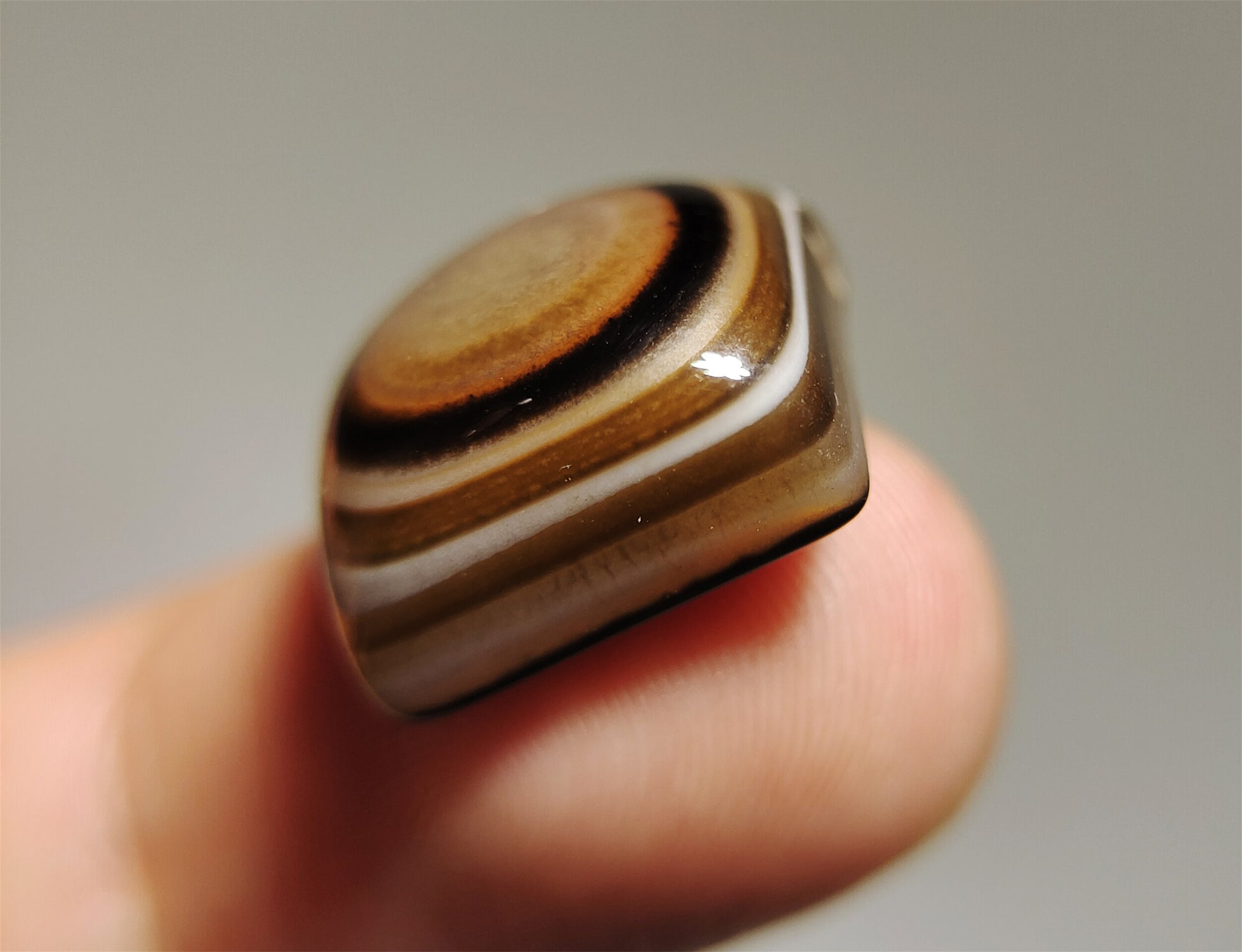 real himalaya antique lukmik eye dzi bead amulet genuine old antique luk mik banded agate one natural tibetan pyu gzi talisman