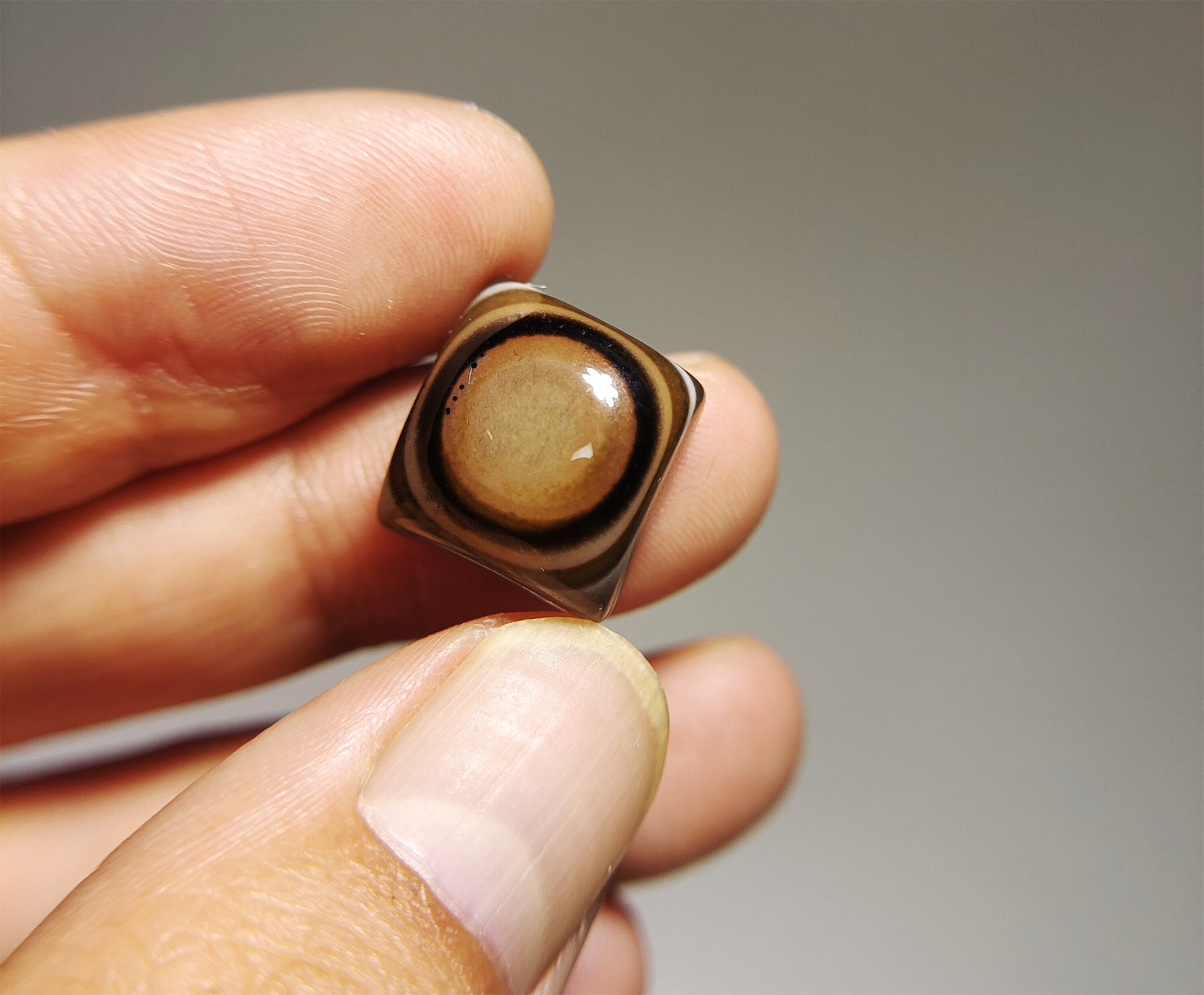 real himalaya antique lukmik eye dzi bead amulet genuine old antique luk mik banded agate one natural tibetan pyu gzi talisman