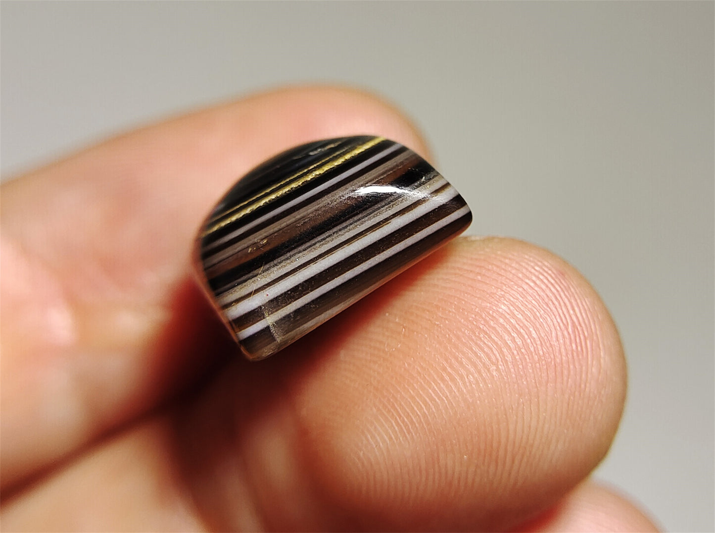 real himalaya antique lukmik eye dzi bead amulet genuine old luk mik banded agate one natural tibetan pyu gzi