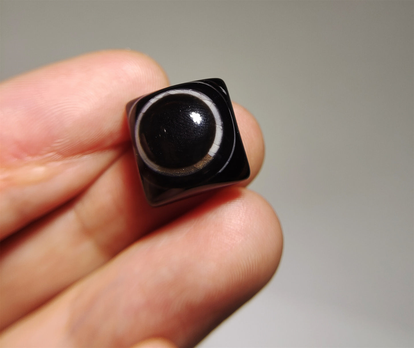 real himalaya antique lukmik eye dzi bead amulet genuine old luk mik banded agate one natural tibetan pyu gzi talisman