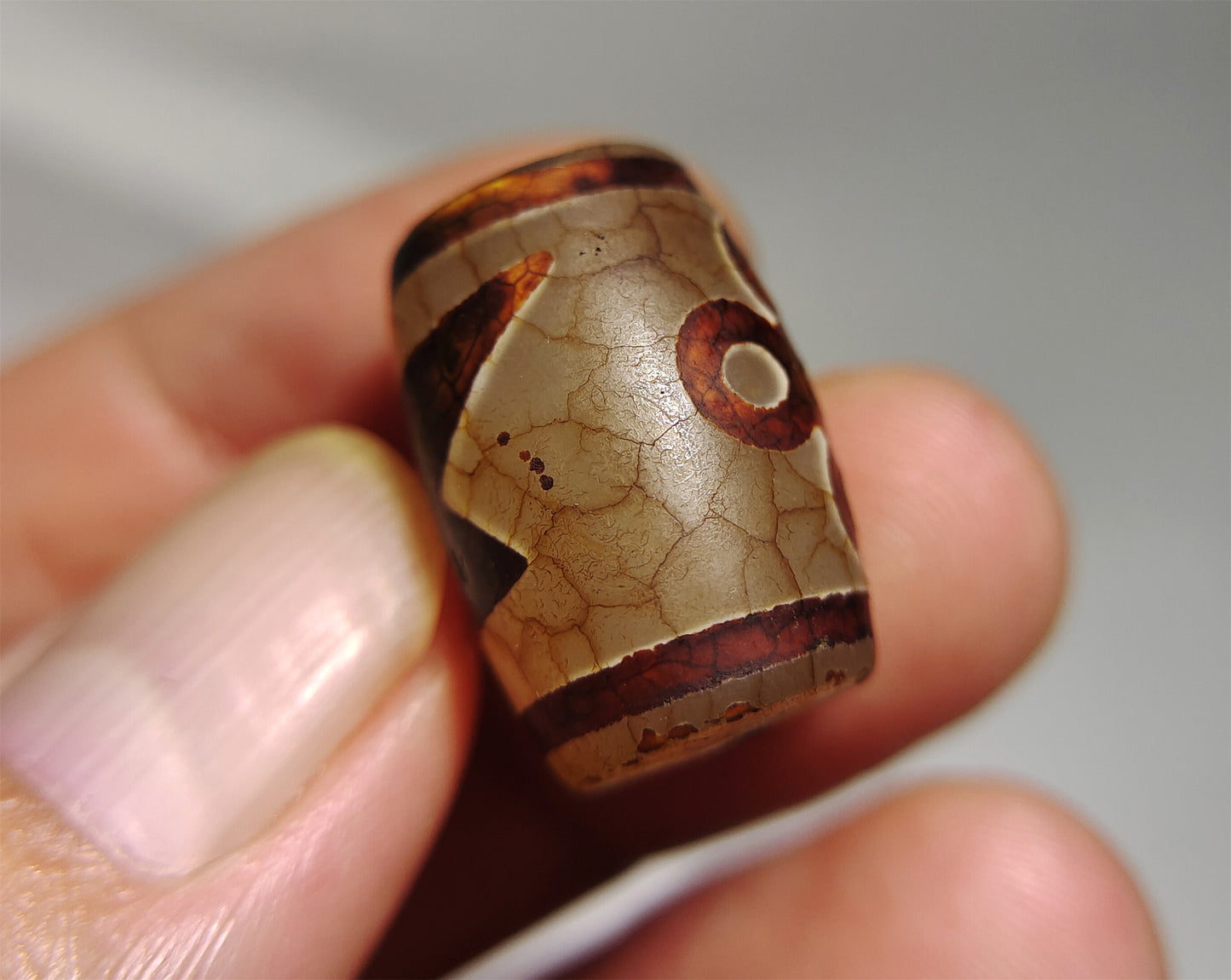 real tibetan ancient five eyes lightning dzi bead amulet pendant genuine old antique himalaya agate 5 pure gzi talisman