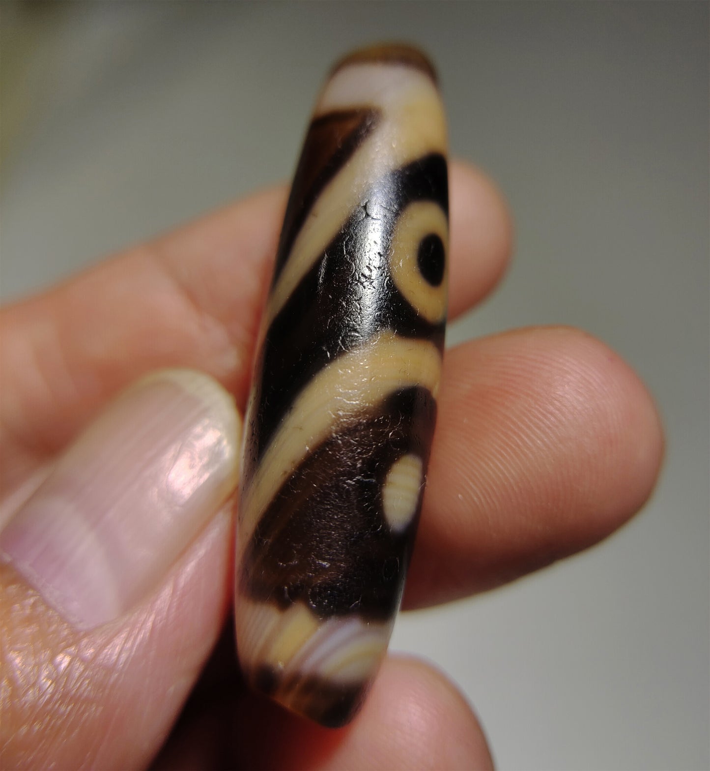 real tibetan ancient four eyes dzi bead amulet pendant genuine old antique himalaya agate nepal special 4 pure gzi talisman