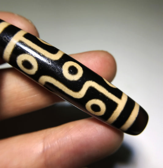 real tibetan ancient nine eyes dzi bead amulet pendant genuine old antique himalaya agate nepal 9 pure gzi talisman