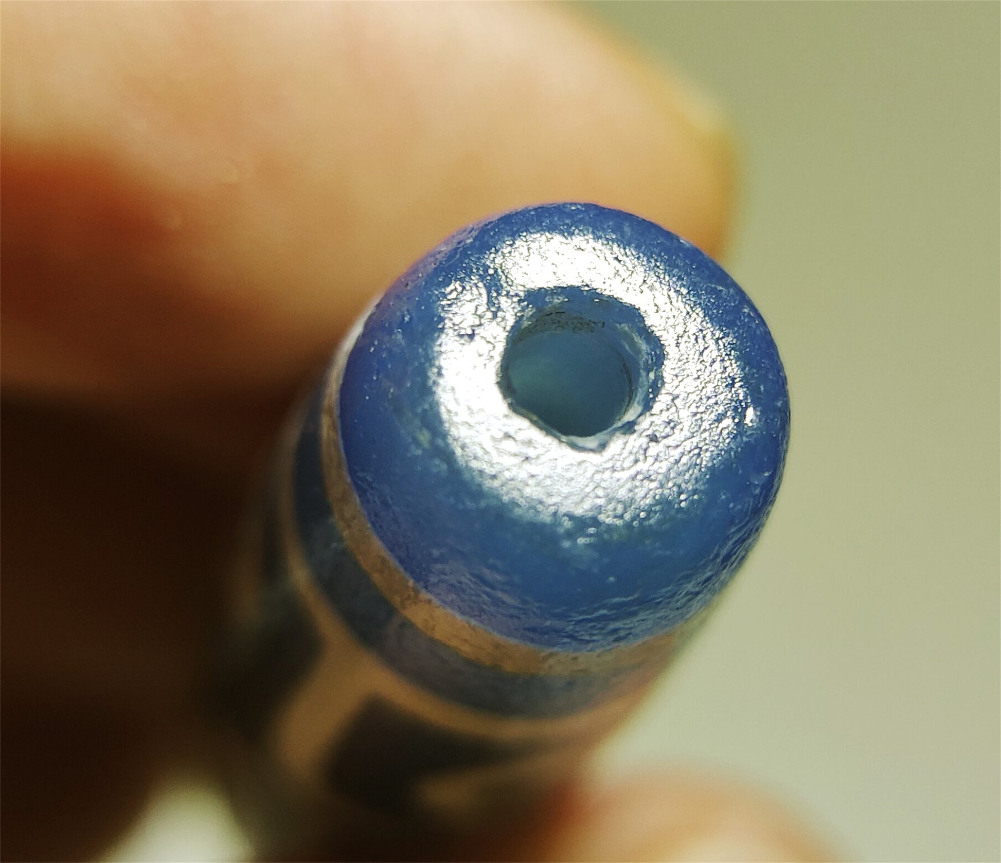 real tibetan ancient nine eyes dzi bead amulet pendant genuine old antique himalaya blue agate nepal 9 pure gzi talisman