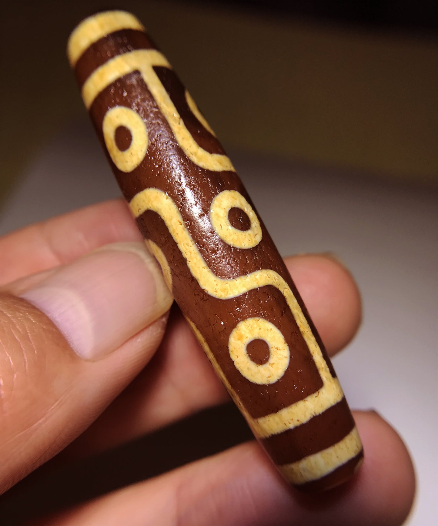 real tibetan ancient nine eyes dzi bead amulet pendant genuine old antique himalaya red agate nepal 9 pure gzi talisman