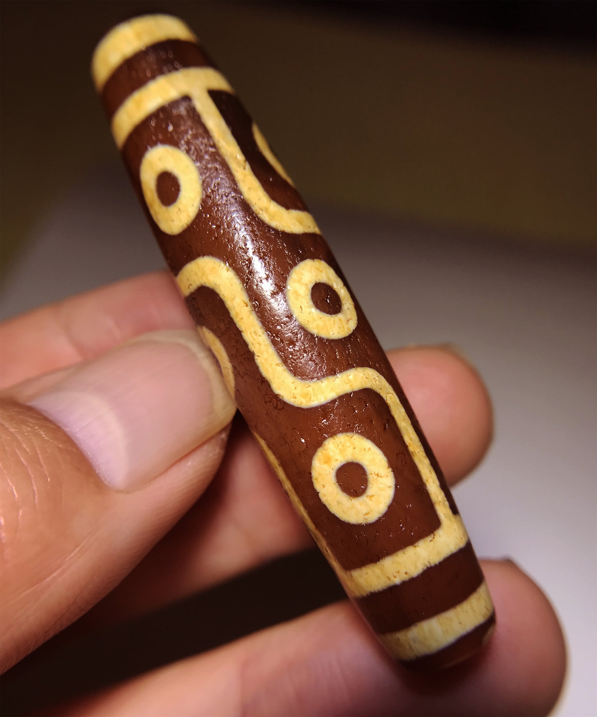real tibetan ancient nine eyes dzi bead amulet pendant genuine old antique himalaya red agate nepal 9 pure gzi talisman
