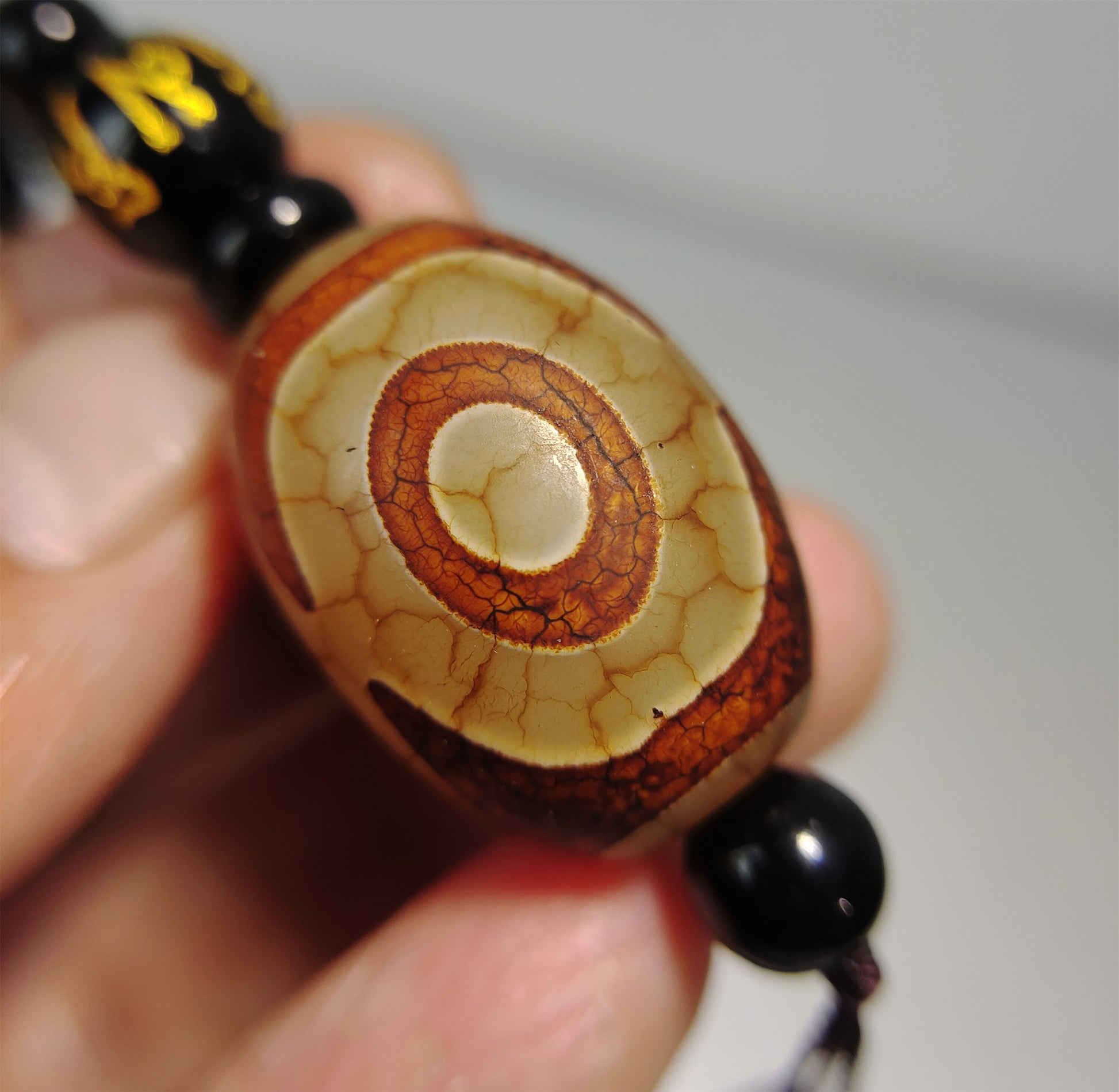 real tibetan ancient three eyes dzi bead amulet pendant genuine old antique himalaya agate 3 pure gzi talisman bracelet