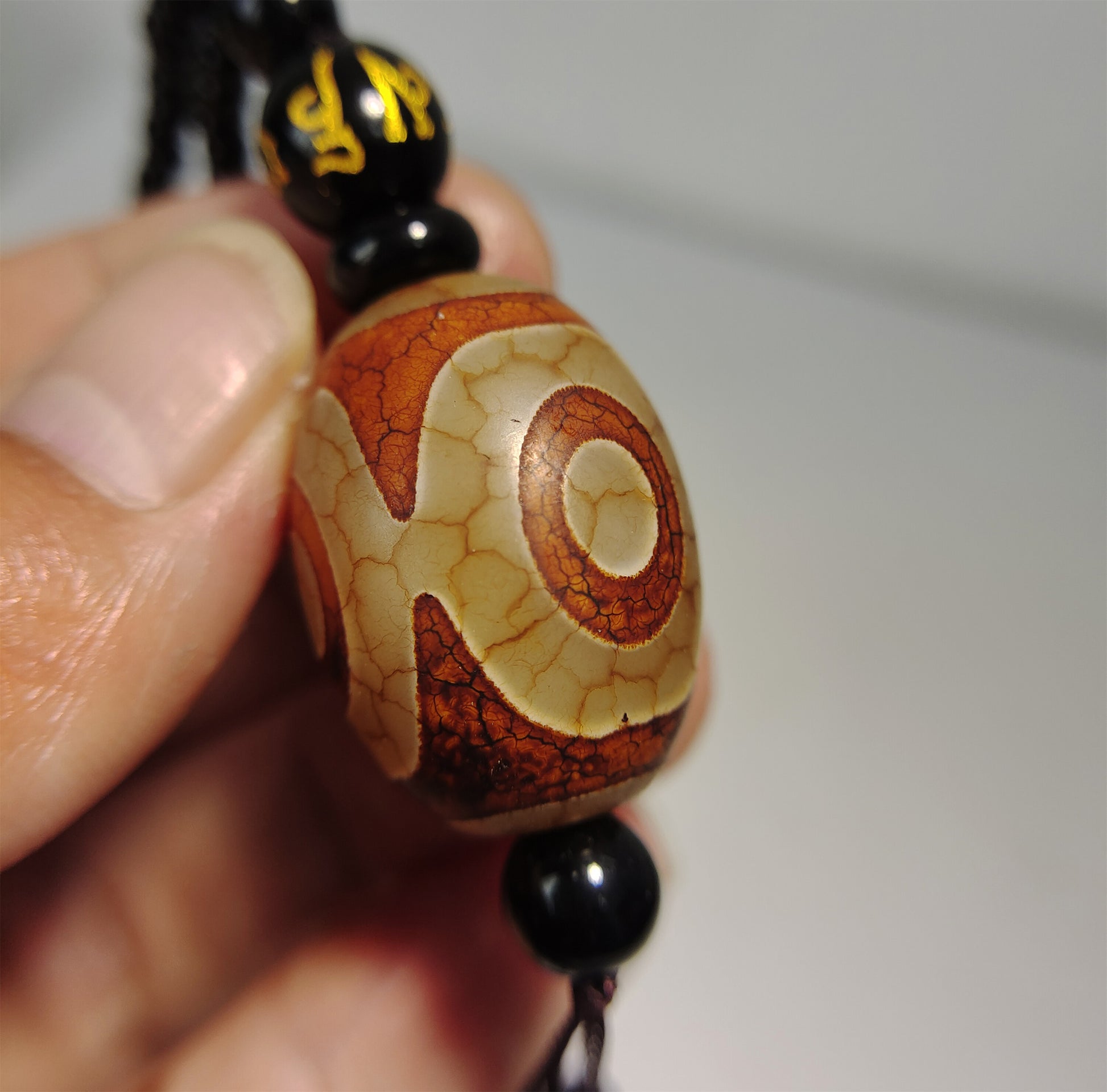 real tibetan ancient three eyes dzi bead amulet pendant genuine old antique himalaya agate 3 pure gzi talisman bracelet