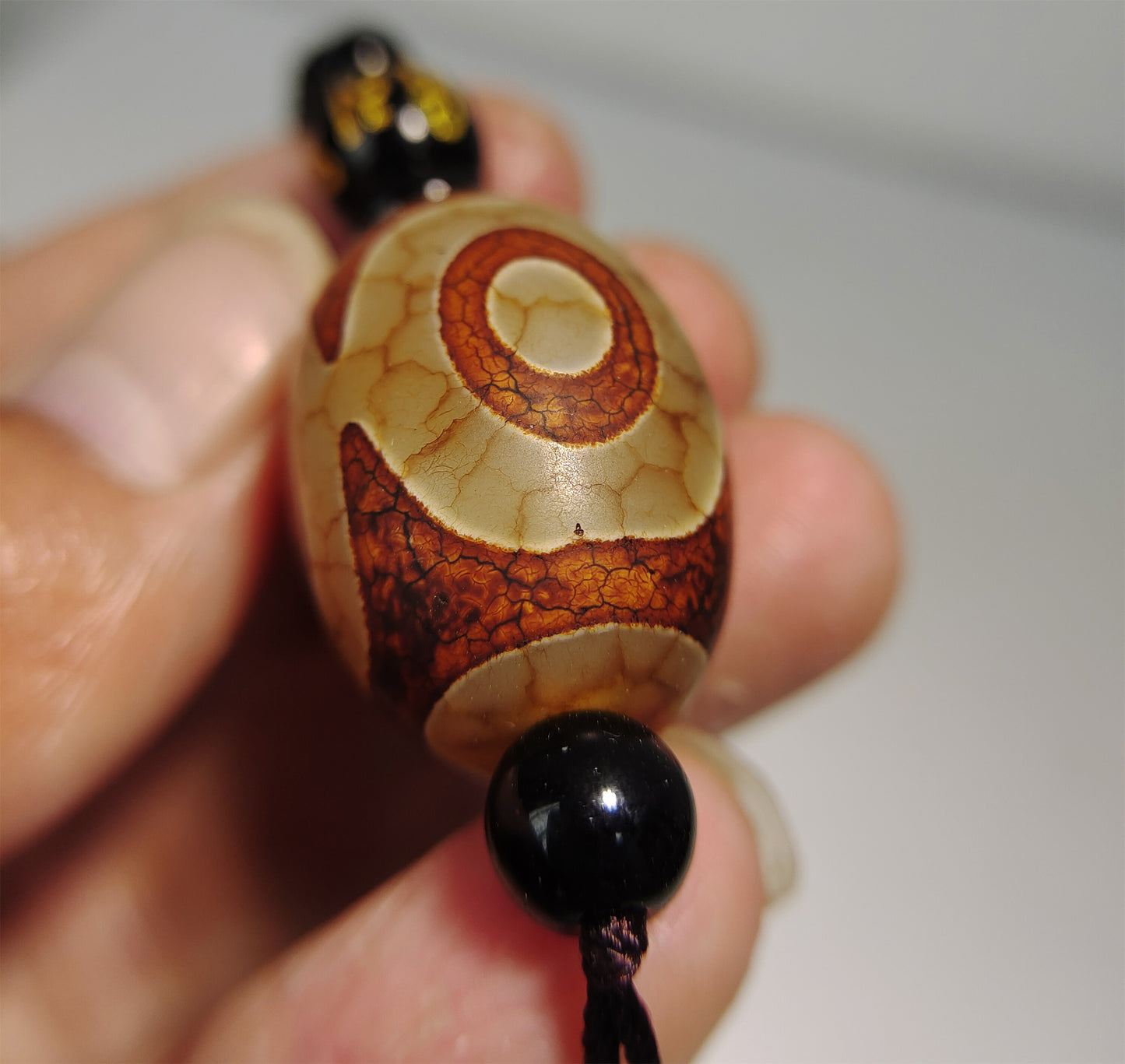 real tibetan ancient three eyes dzi bead amulet pendant genuine old antique himalaya agate 3 pure gzi talisman bracelet